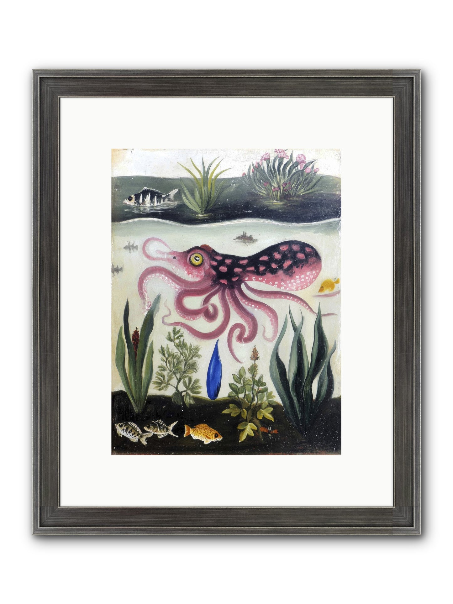 Ink Spell Framed Print - Slimwoods Black/Silver 9x12