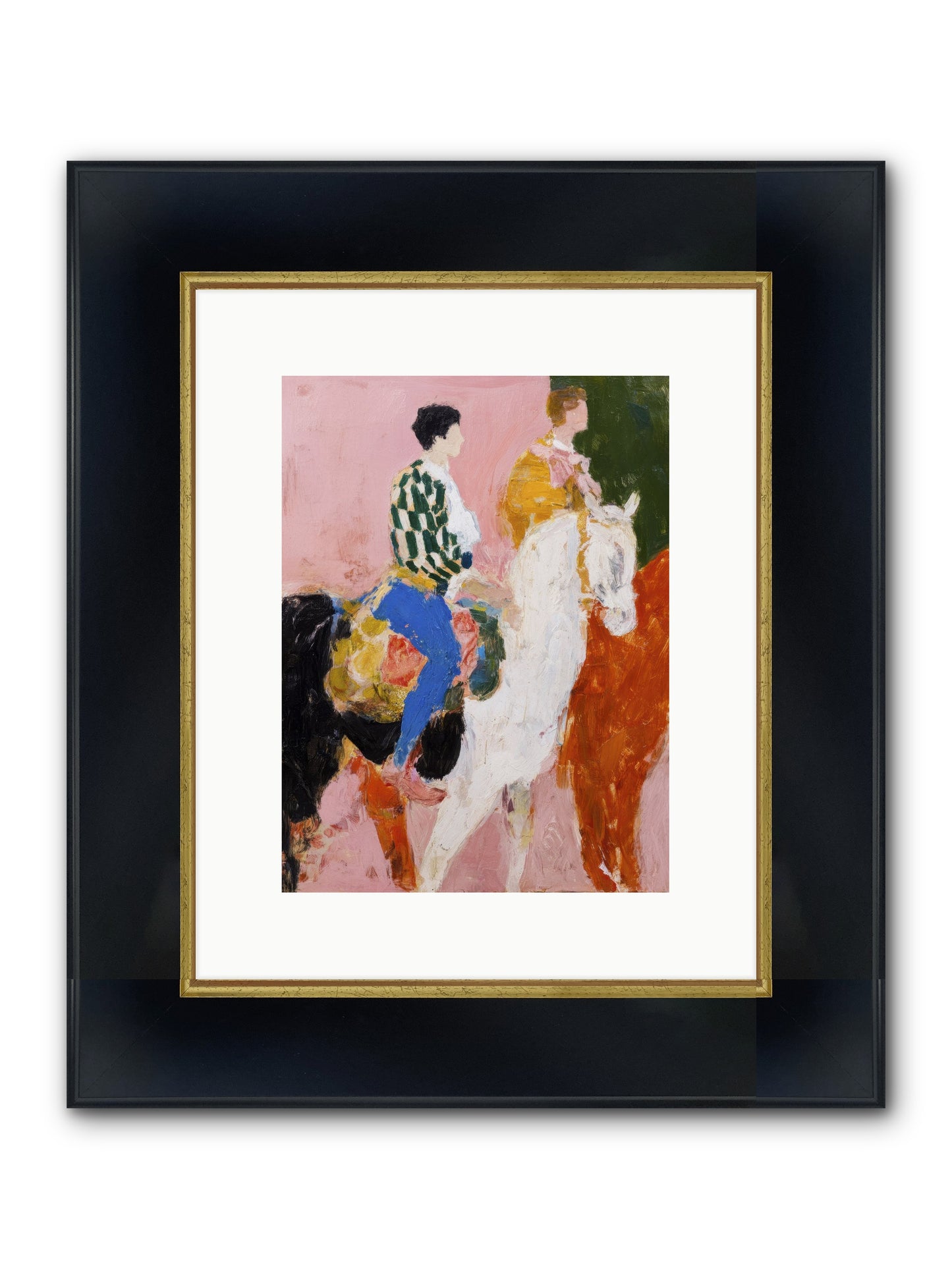 Inner Compass Framed Print - Wide Black w/Gold 9x12