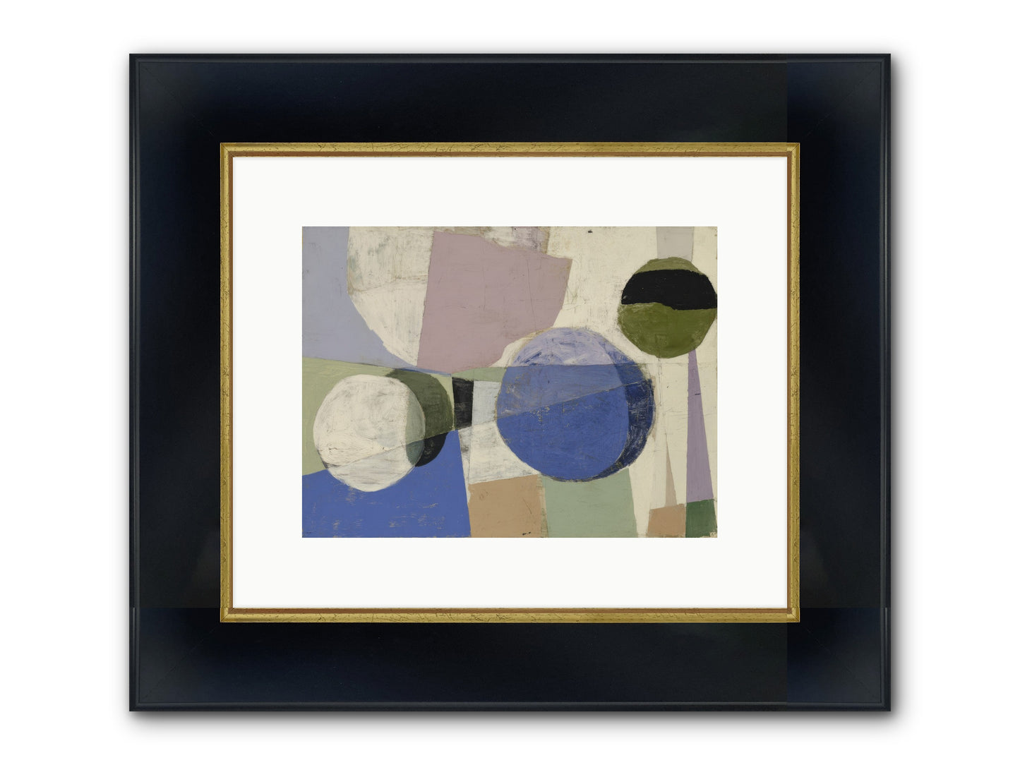Inner Landscape Framed Print - Wide Black w/Gold 12x9