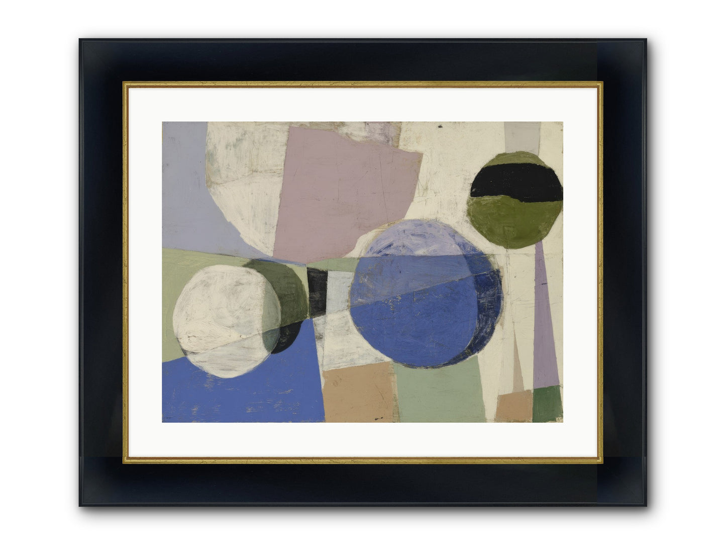 Inner Landscape Framed Print - Wide Black w/Gold 24x18
