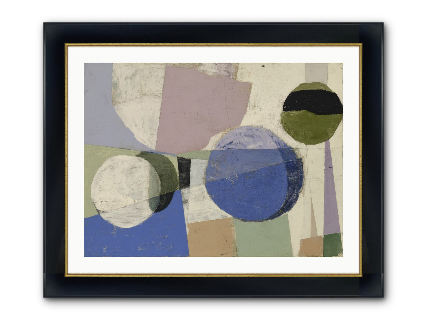 Inner Landscape Framed Print - Wide Black w/Gold 32x24