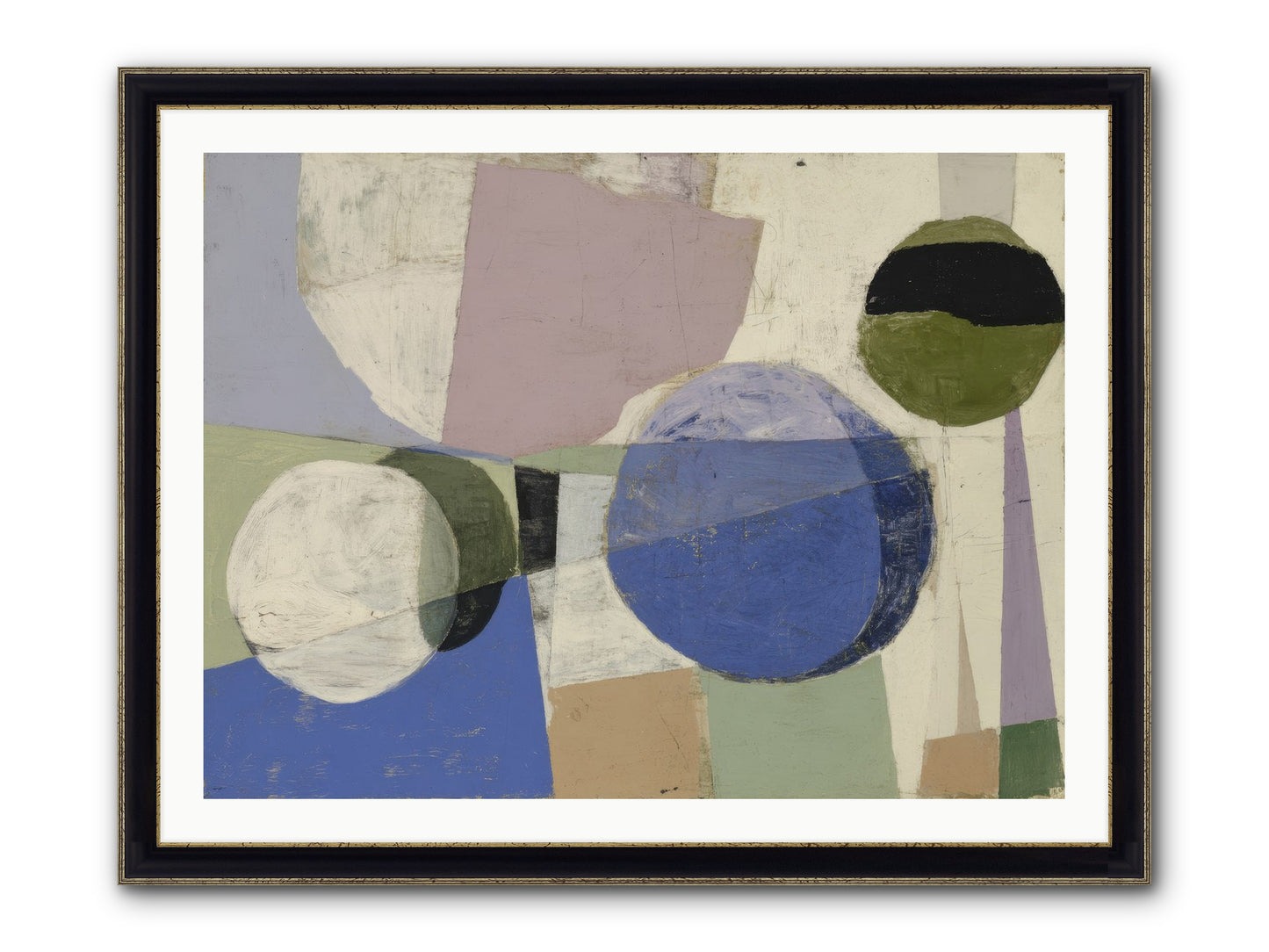Inner Landscape Framed Print - Black & Gold 40x30