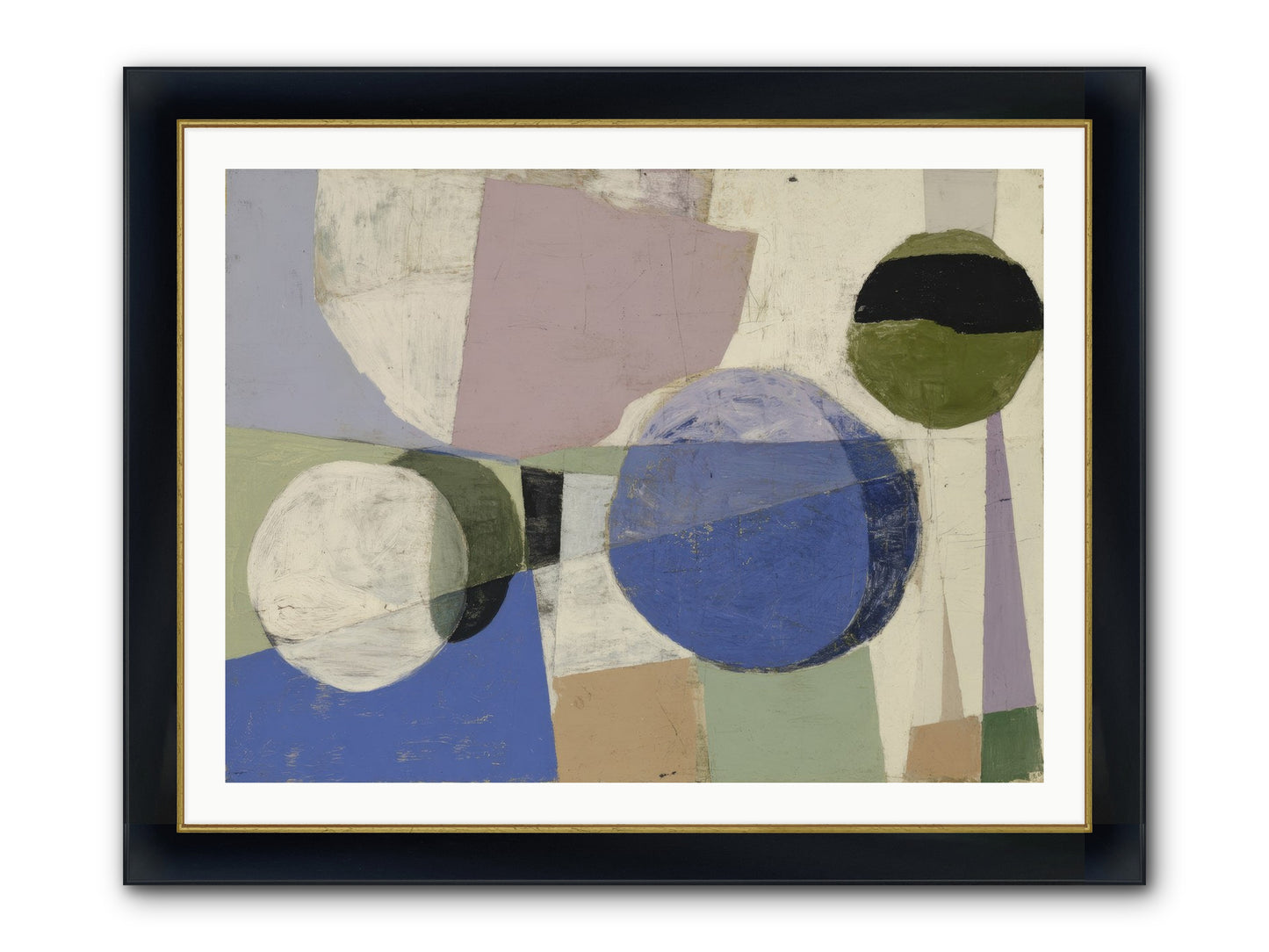 Inner Landscape Framed Print - Wide Black w/Gold 40x30