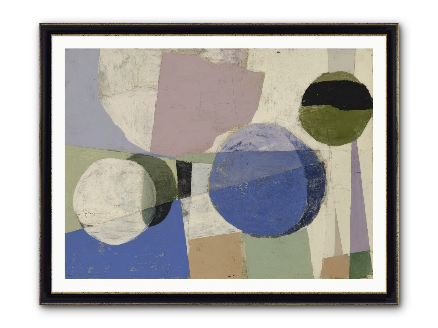 Inner Landscape Framed Print - Black & Gold 48x36