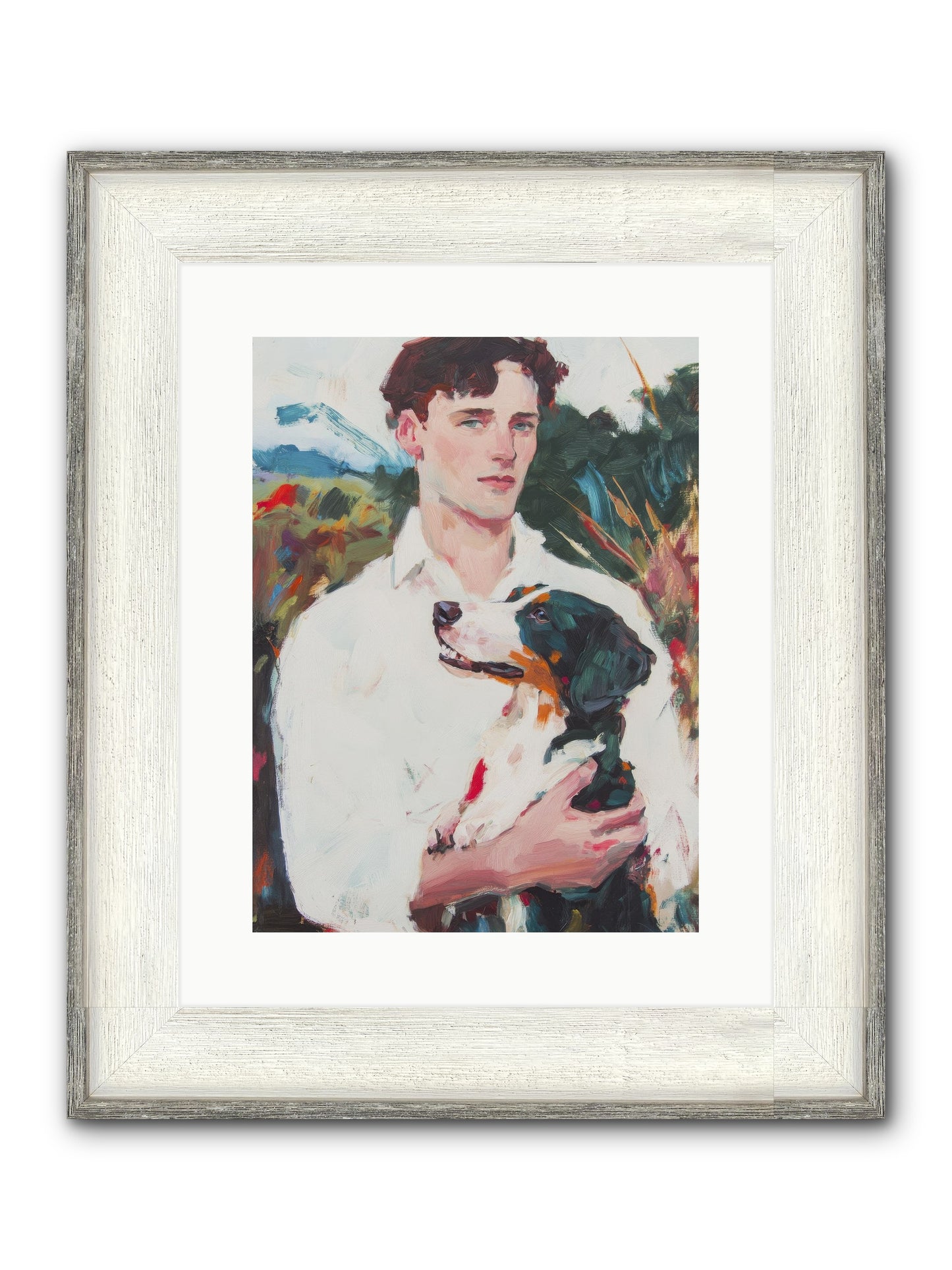 Inseparable Wanderers Framed Print - Driftwood White 12x16