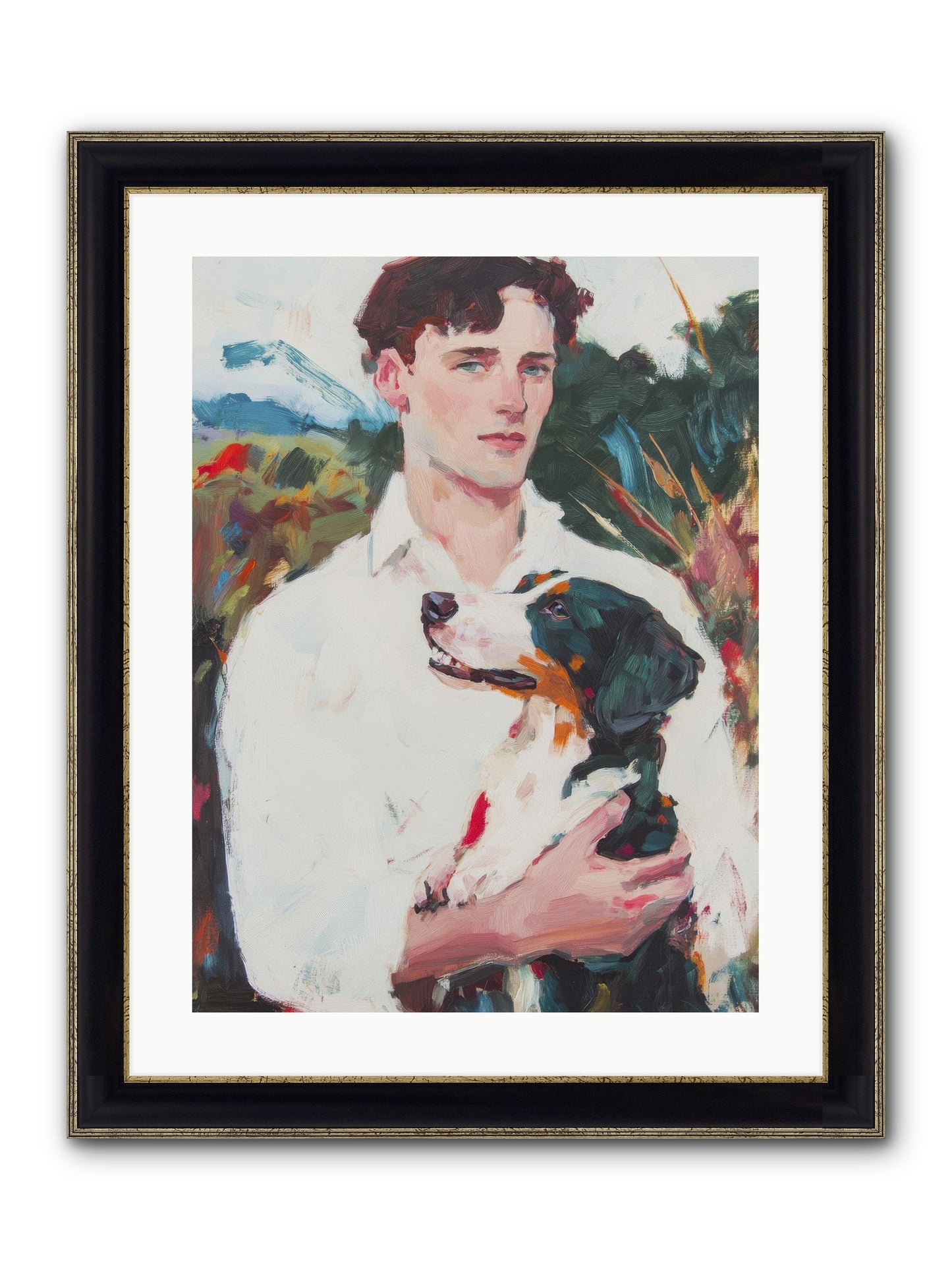 Inseparable Wanderers Framed Print - Black & Gold 18x24