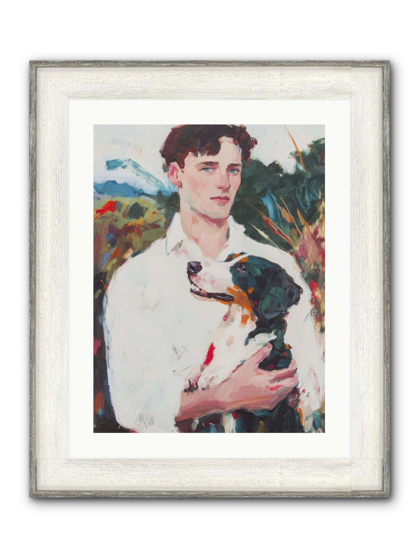 Inseparable Wanderers Framed Print - Driftwood White 18x24