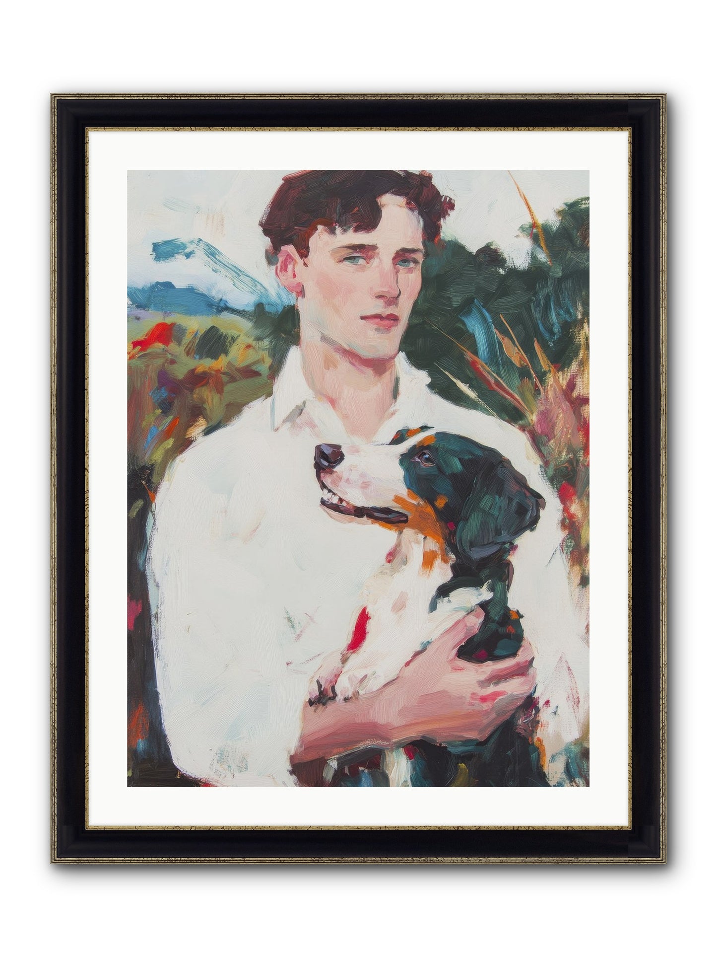 Inseparable Wanderers Framed Print - Black & Gold 24x32