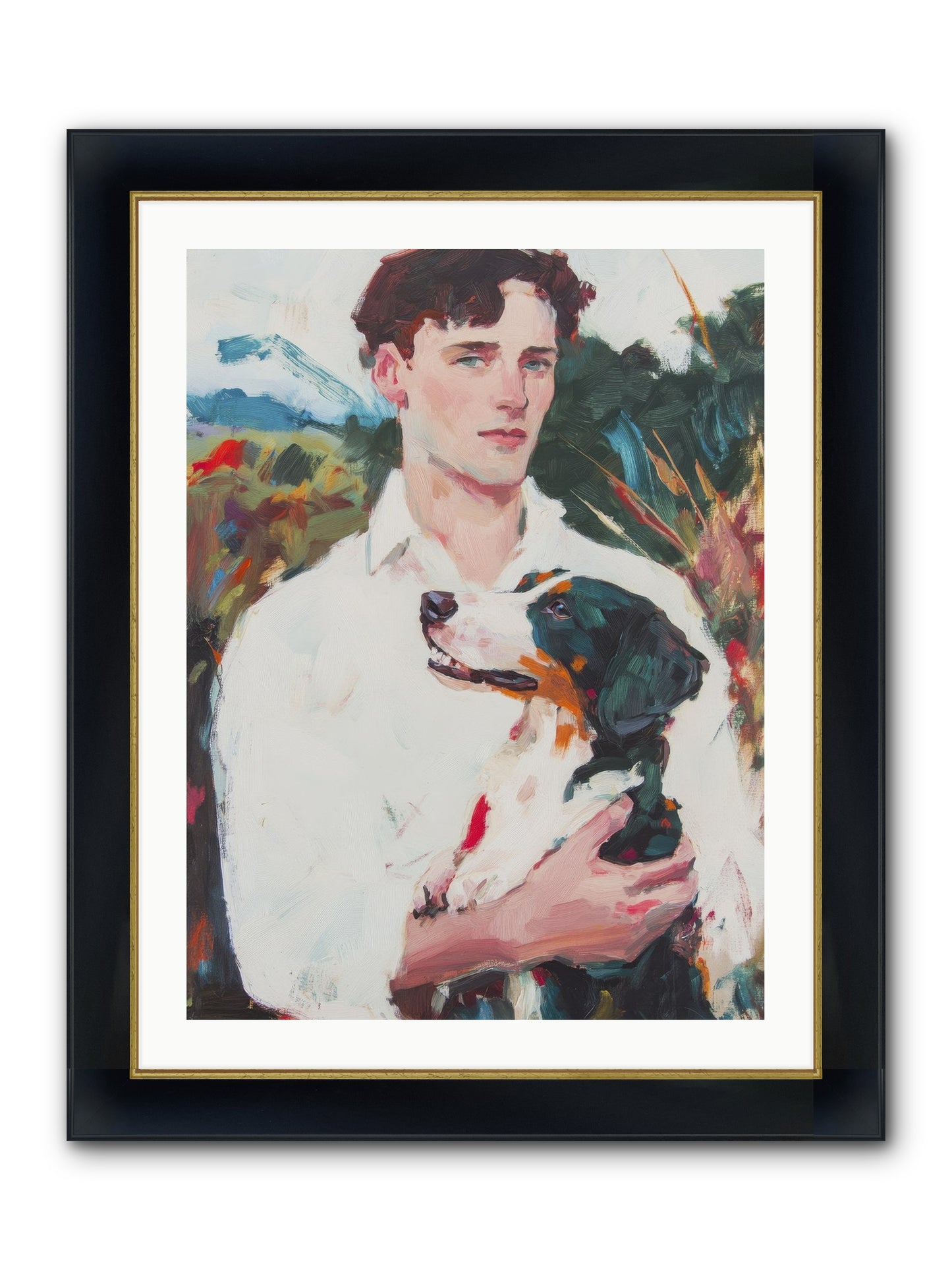 Inseparable Wanderers Framed Print - Wide Black w/Gold 24x32