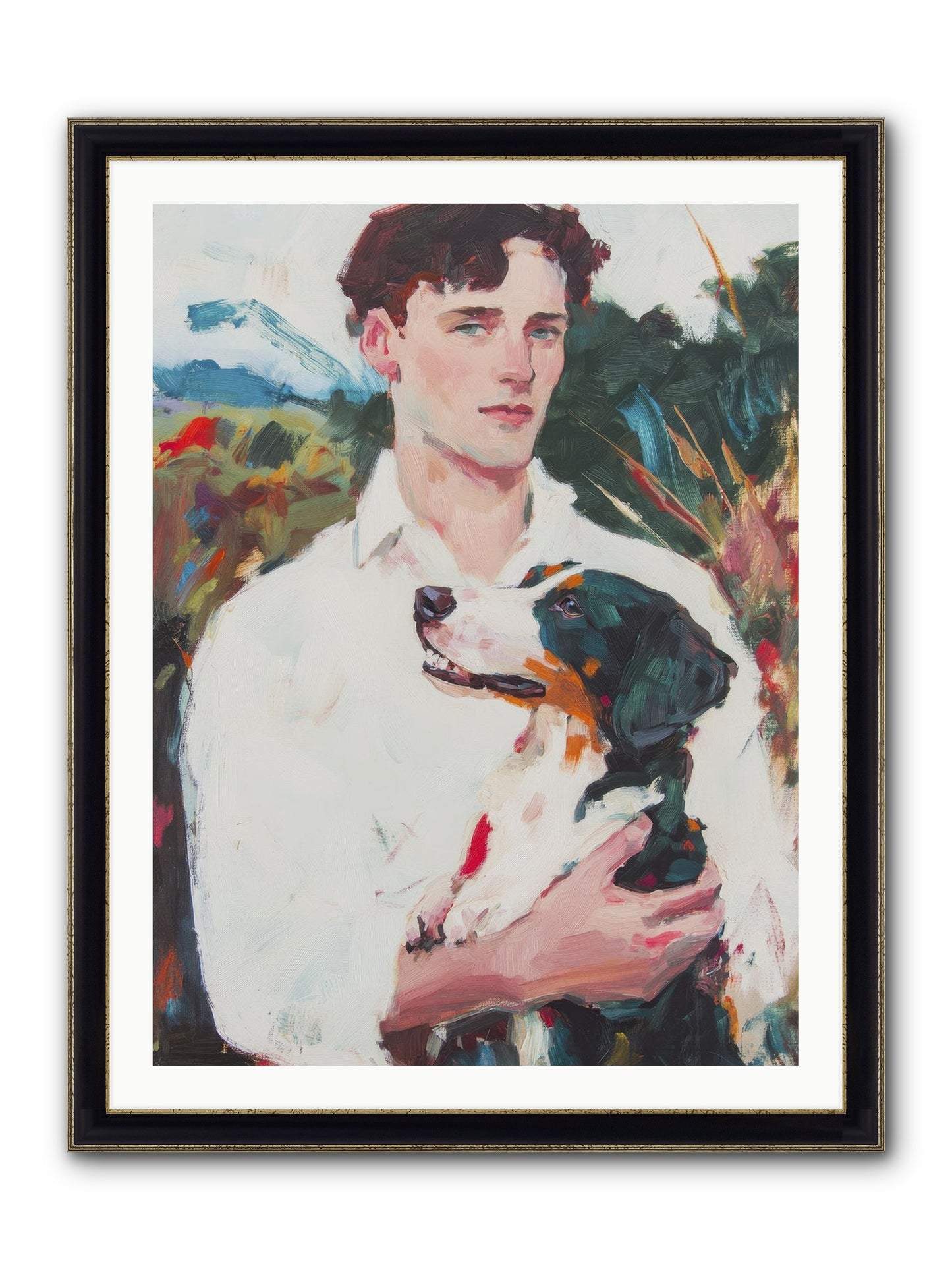 Inseparable Wanderers Framed Print - Black & Gold 30x40