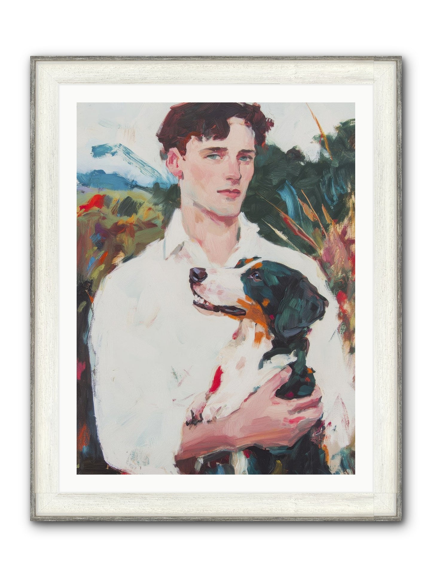 Inseparable Wanderers Framed Print - Driftwood White 30x40