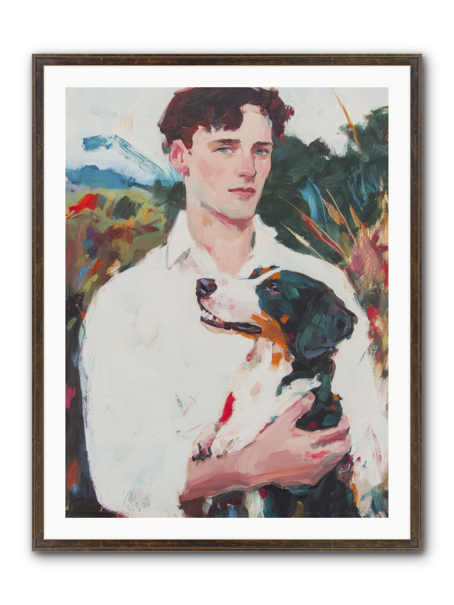 Inseparable Wanderers Framed Print - Slimwoods Black/Gold 30x40