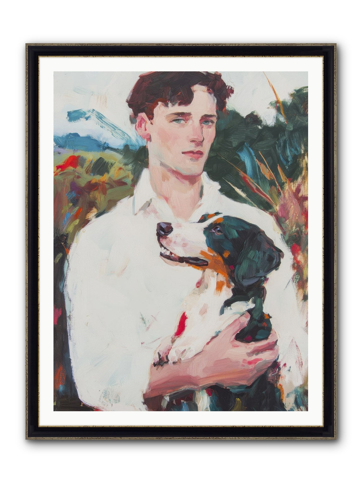 Inseparable Wanderers Framed Print - Black & Gold 36x48
