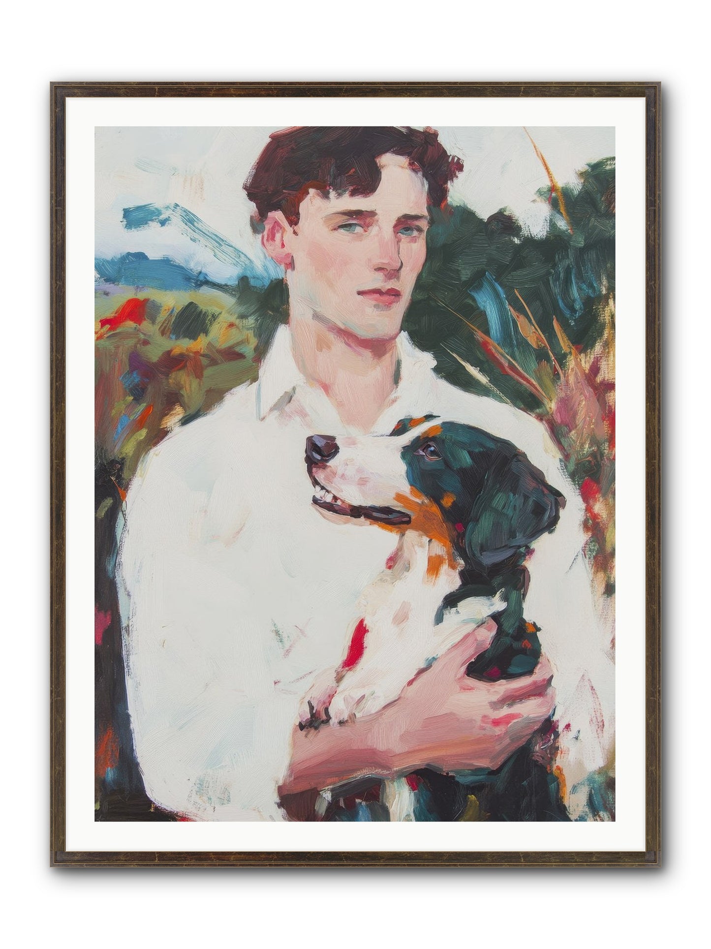 Inseparable Wanderers Framed Print - Slimwoods Black/Gold 36x48