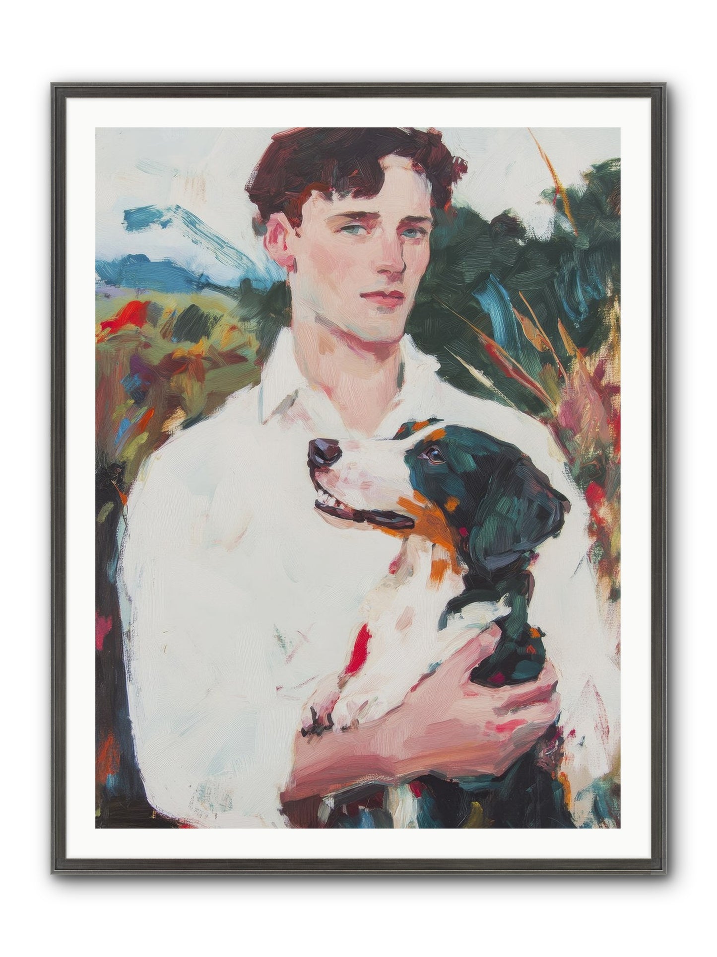 Inseparable Wanderers Framed Print - Slimwoods Black/Silver 36x48