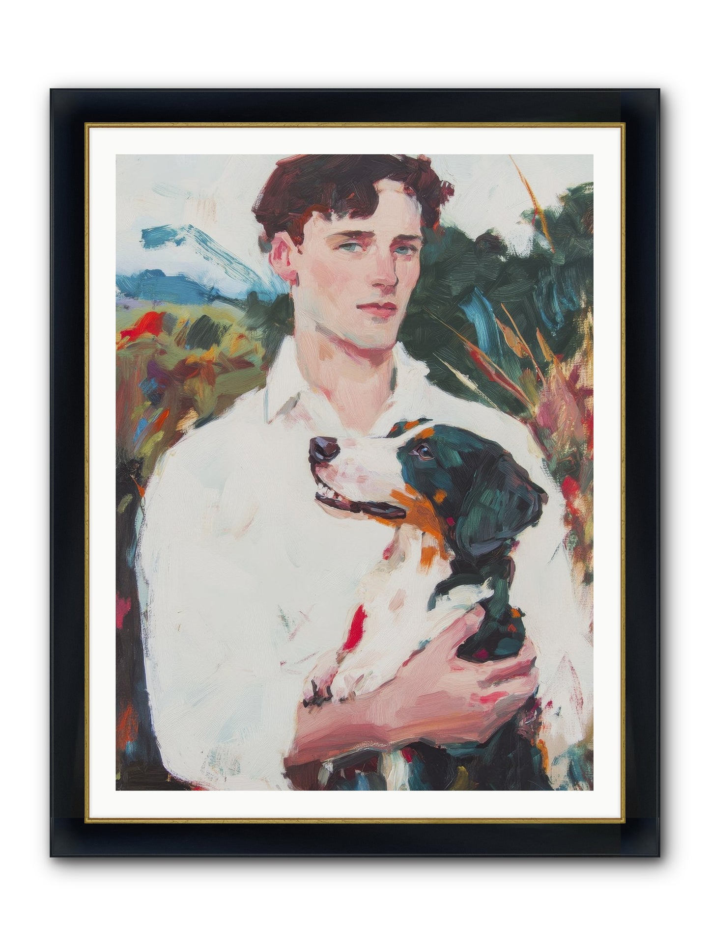 Inseparable Wanderers Framed Print - Wide Black w/Gold 36x48