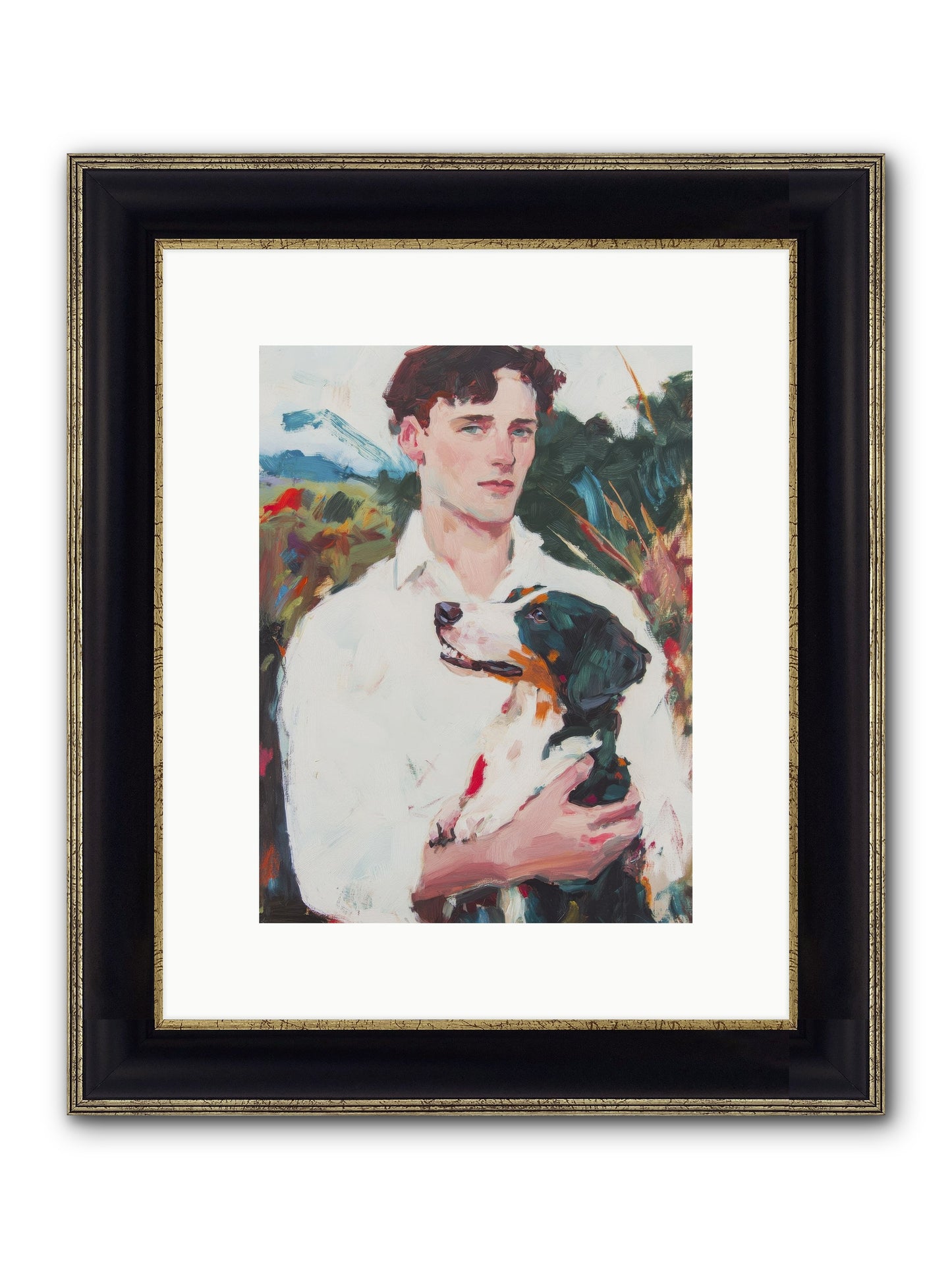 Inseparable Wanderers Framed Print - Black & Gold 9x12