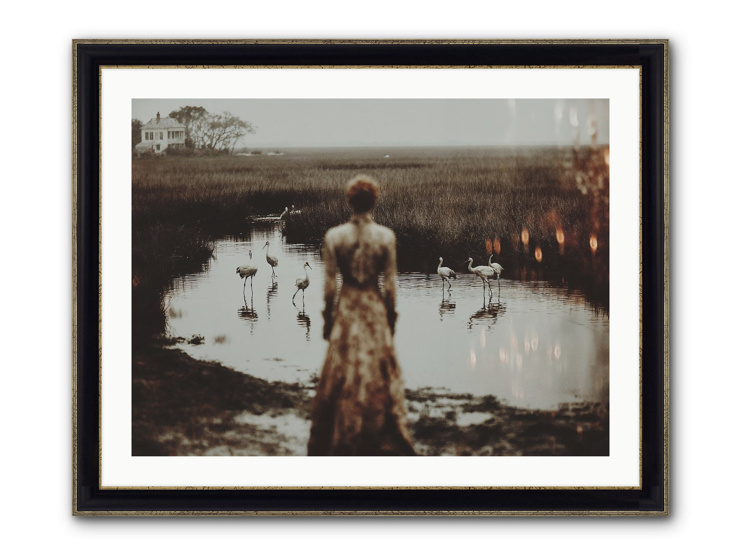 Instructions for Flight Framed Print - Black & Gold 32x24