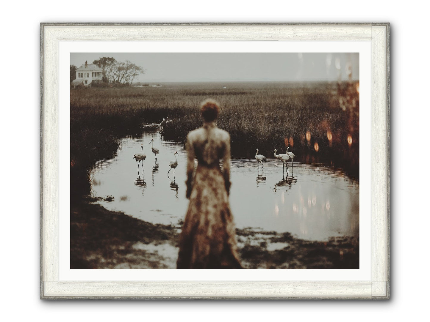 Instructions for Flight Framed Print - Driftwood White 48x36