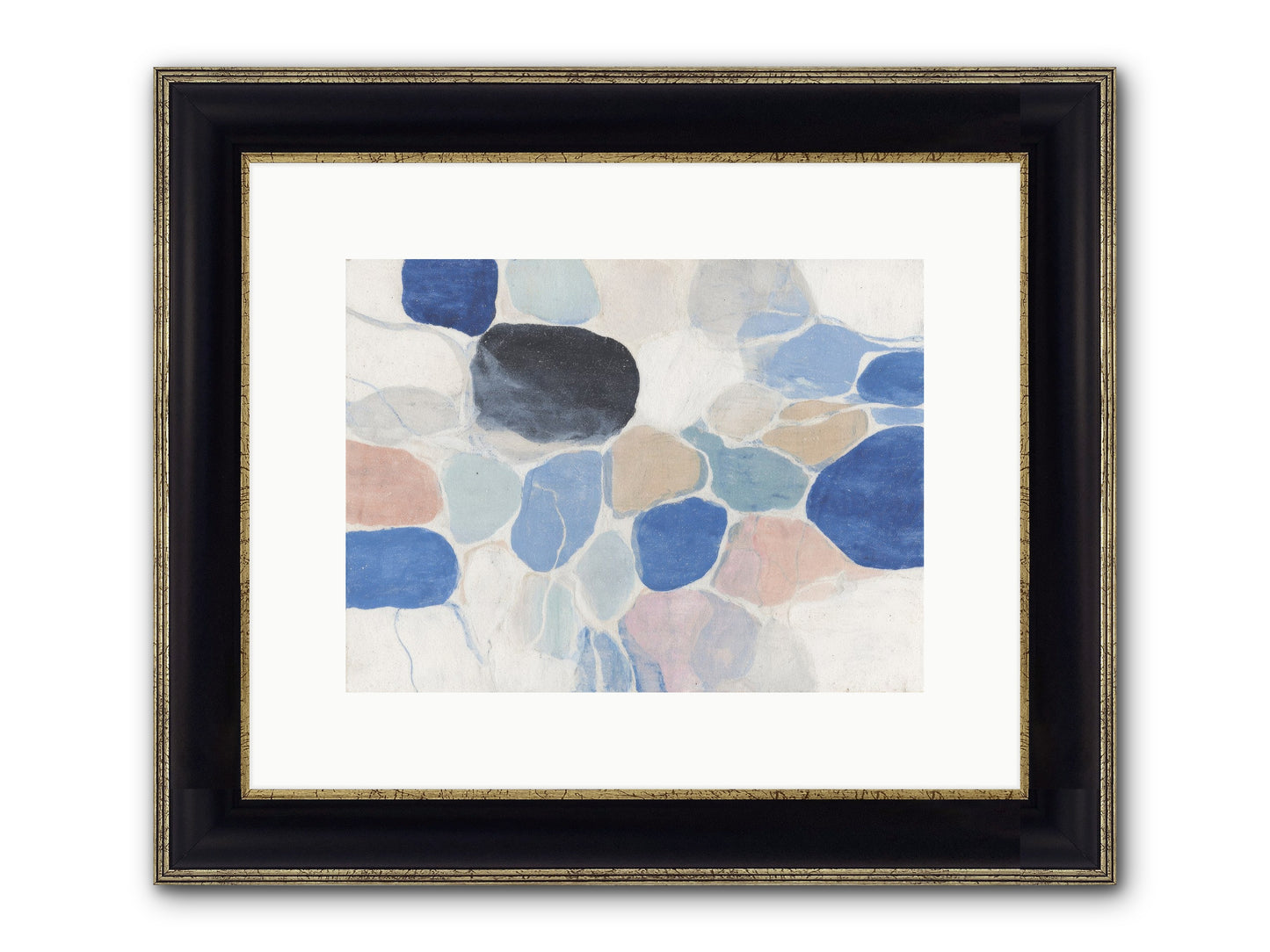 Interwoven Silence Framed Print - Black & Gold 12x9