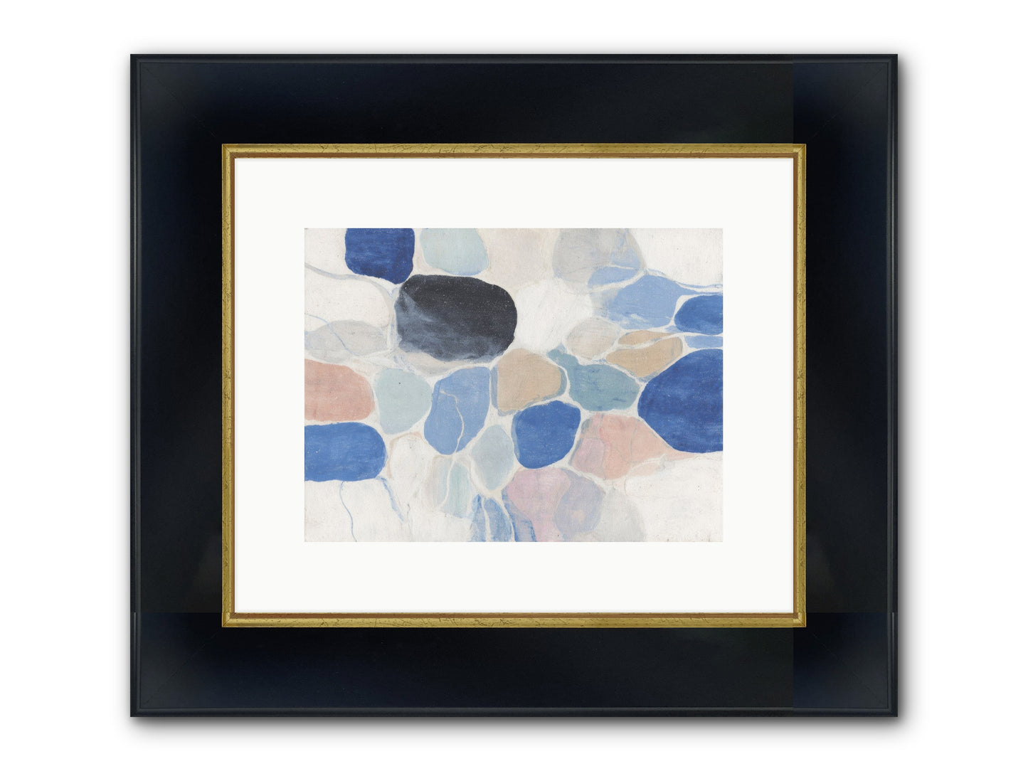 Interwoven Silence Framed Print - Wide Black w/Gold 12x9
