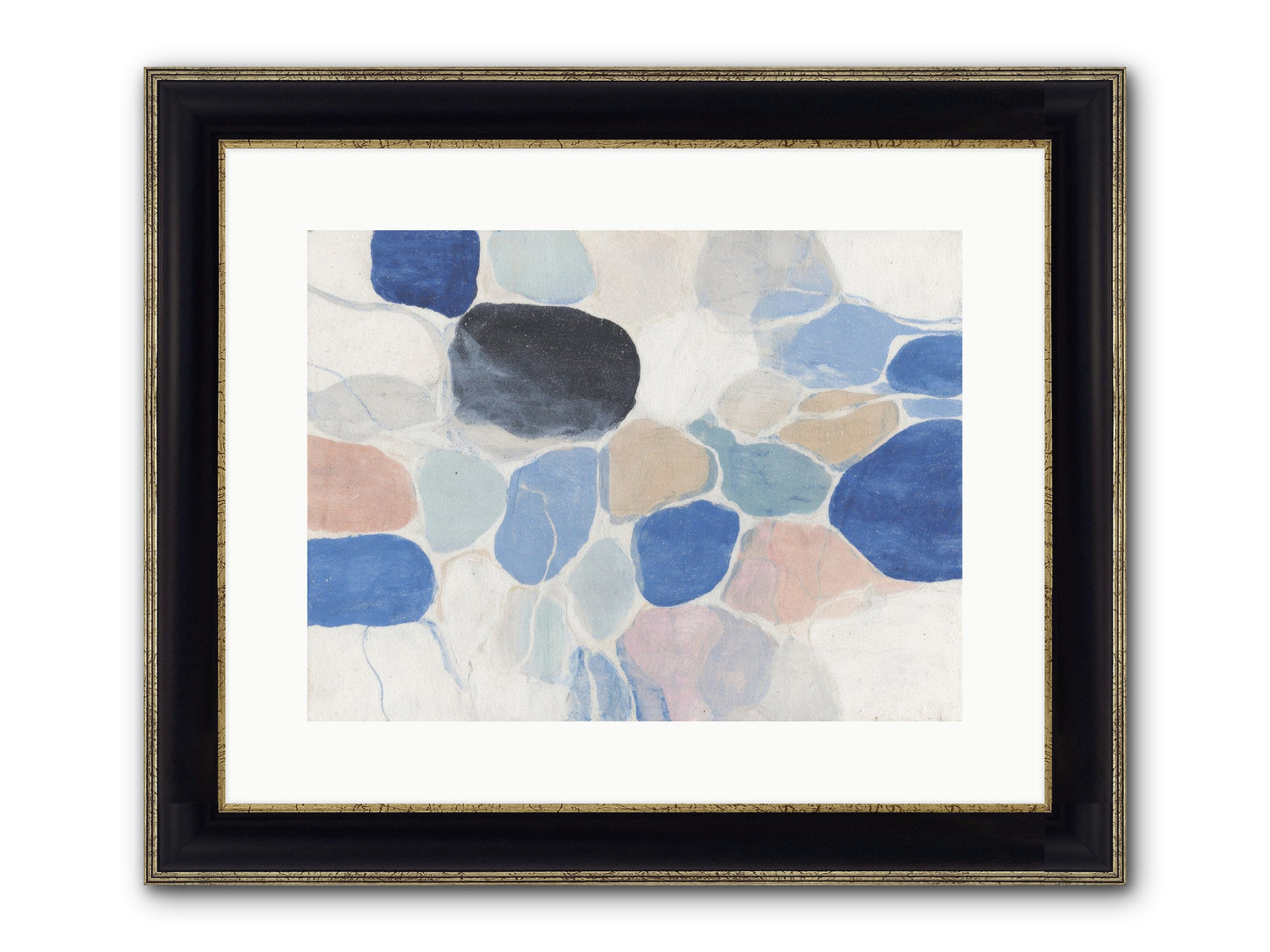 Interwoven Silence Framed Print - Black & Gold 16x12