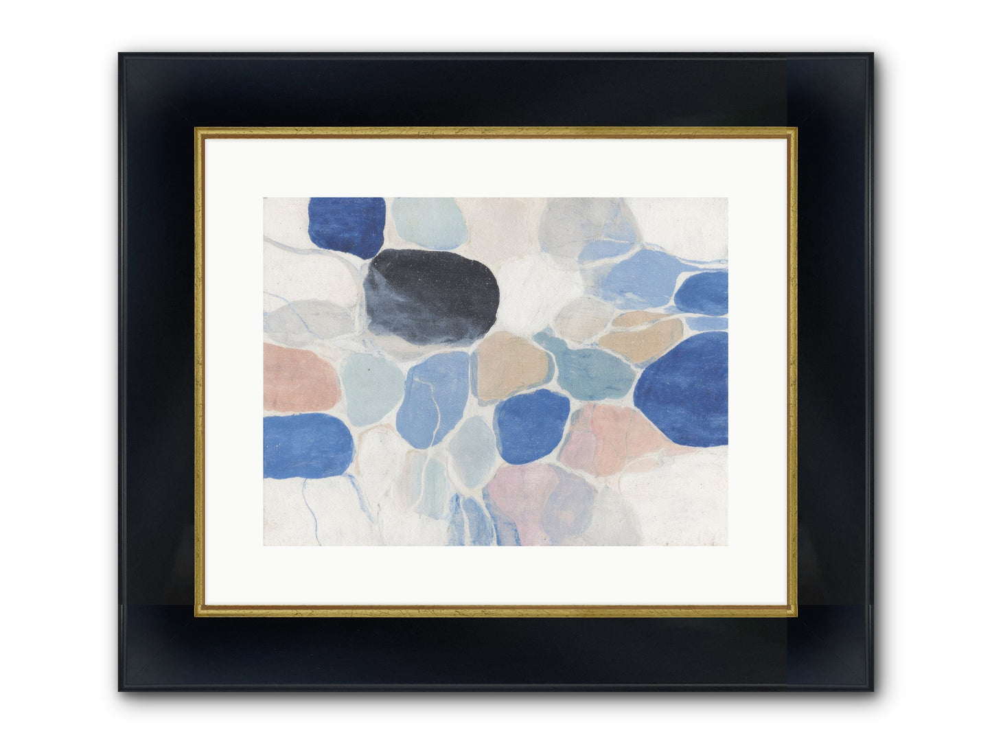 Interwoven Silence Framed Print - Wide Black w/Gold 16x12