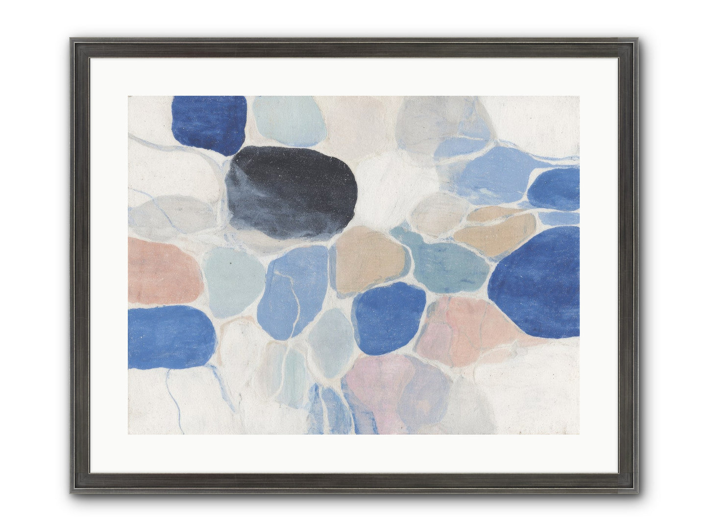 Interwoven Silence Framed Print - Slimwoods Black/Silver 24x18