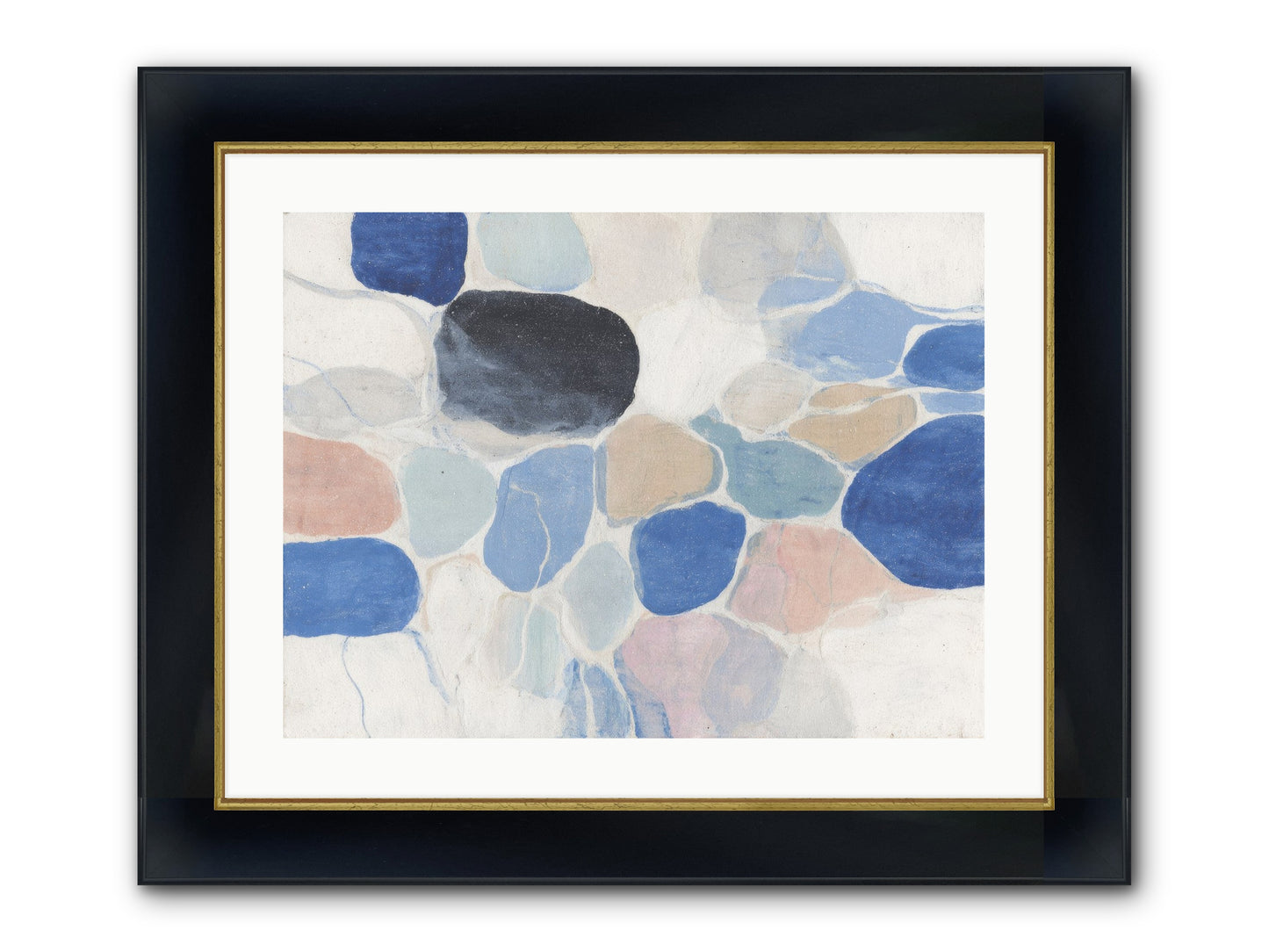 Interwoven Silence Framed Print - Wide Black w/Gold 24x18
