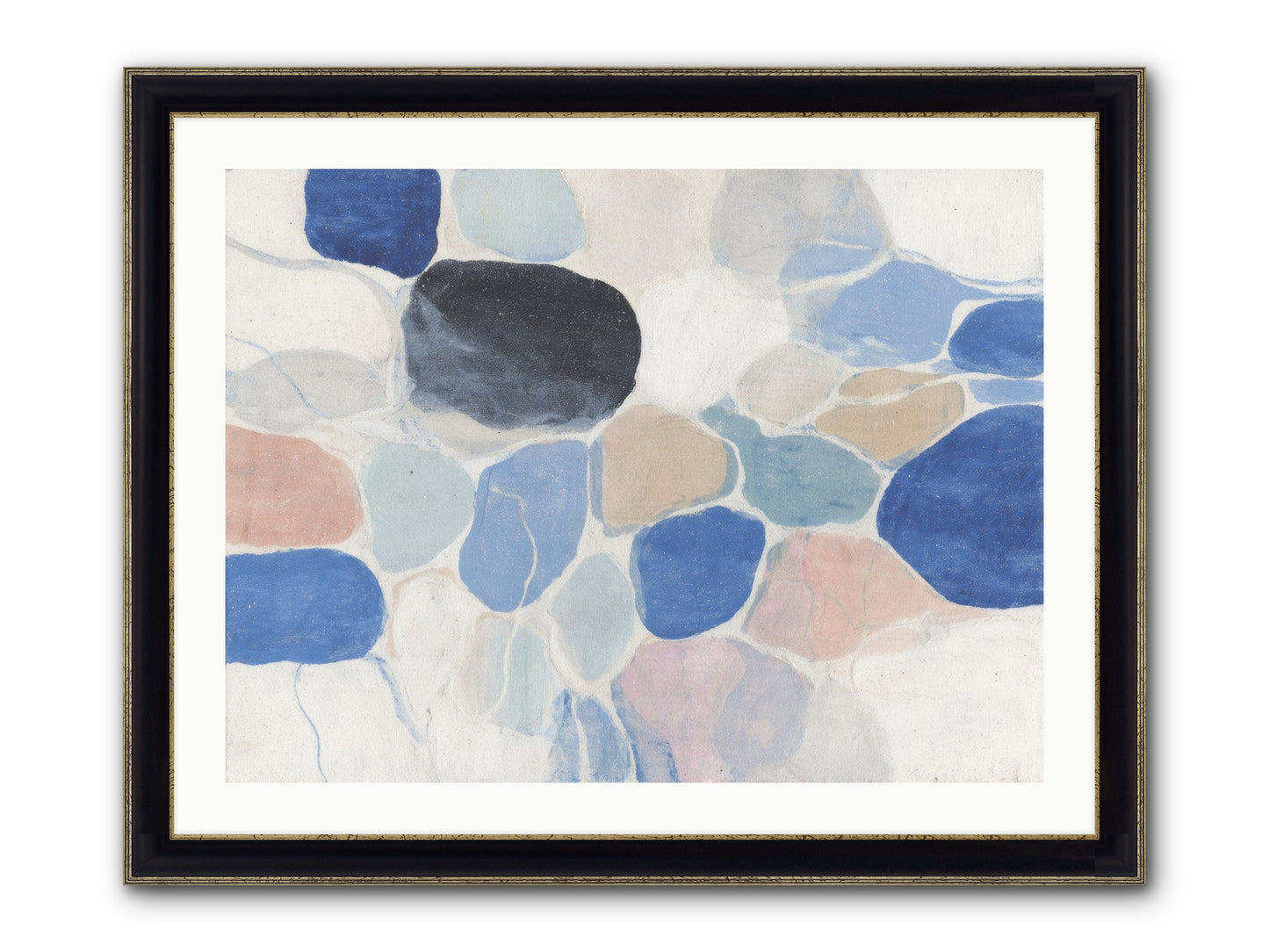 Interwoven Silence Framed Print - Black & Gold 32x24