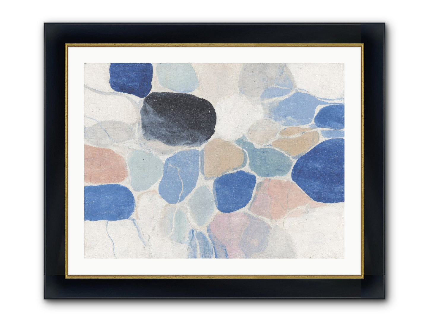 Interwoven Silence Framed Print - Wide Black w/Gold 32x24