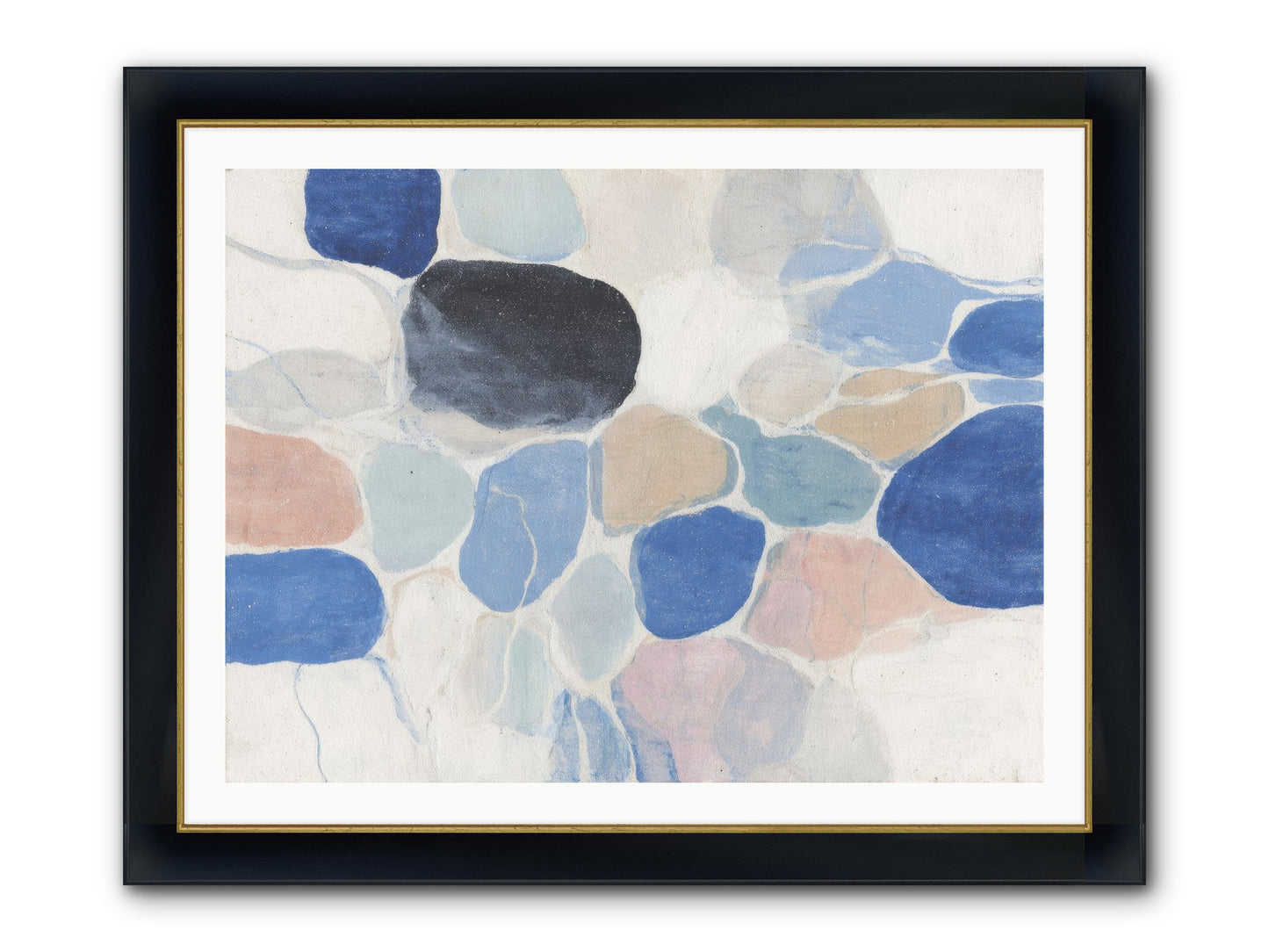 Interwoven Silence Framed Print - Wide Black w/Gold 40x30