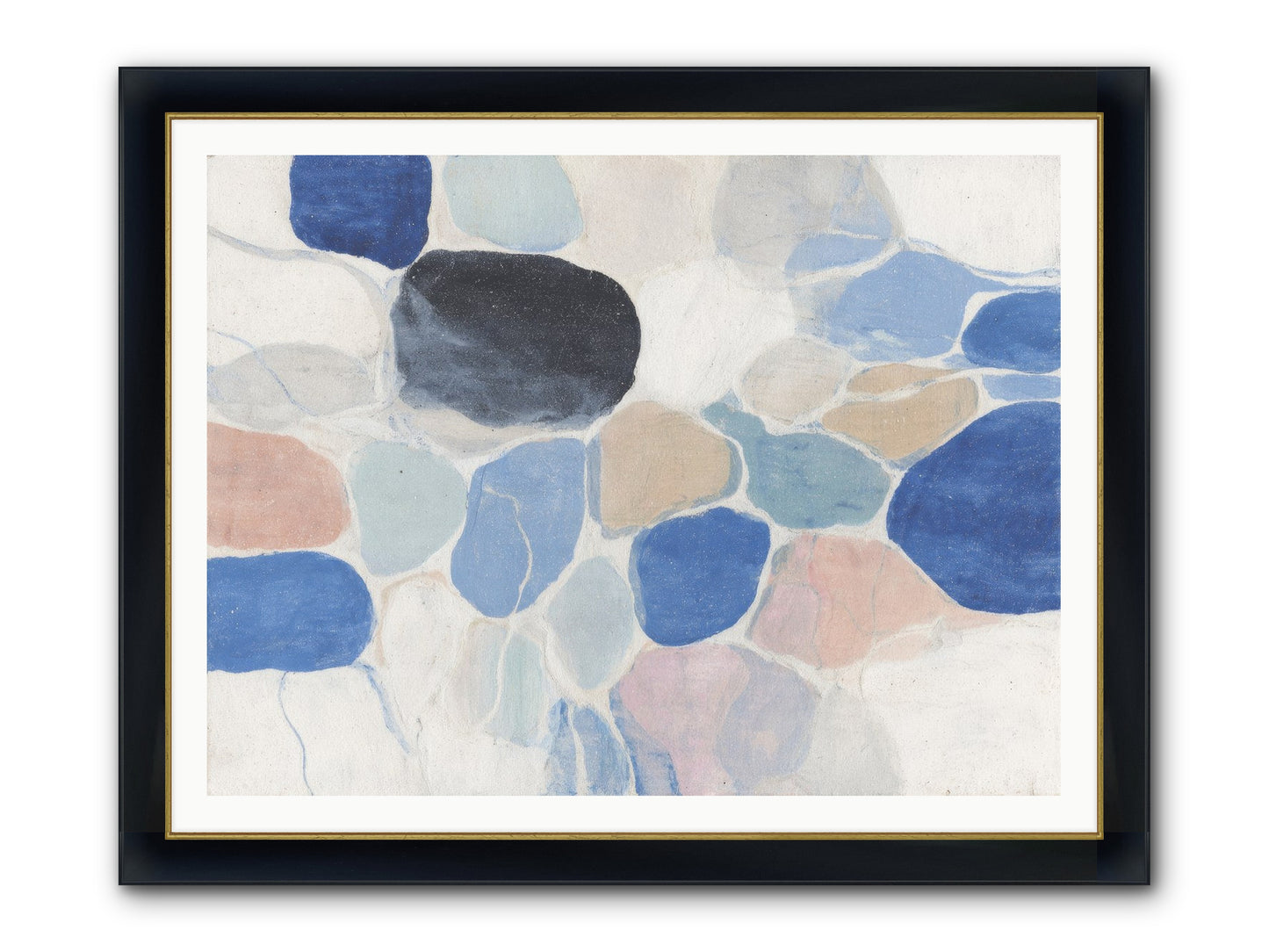 Interwoven Silence Framed Print - Wide Black w/Gold 48x36