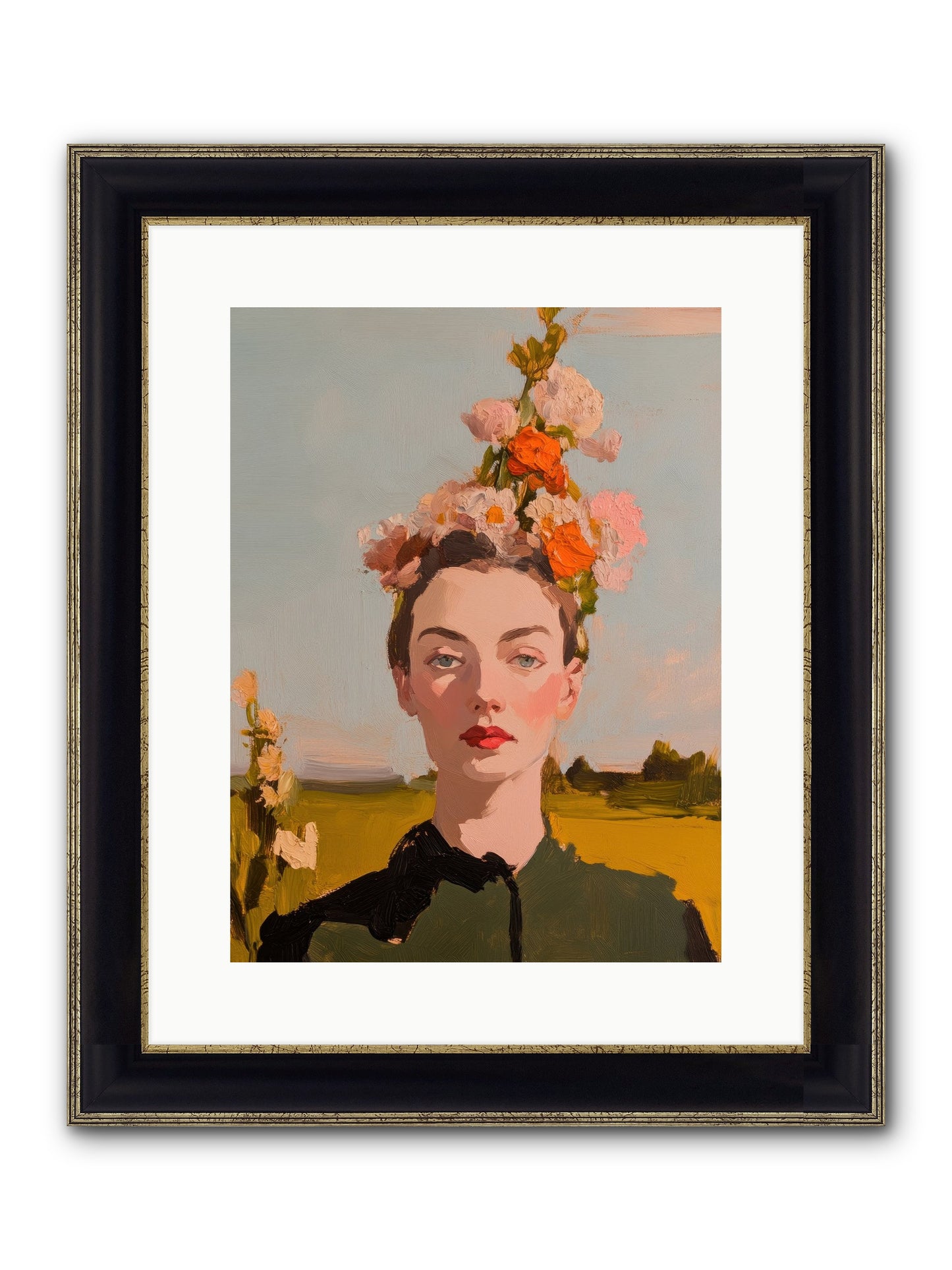 Intuitive Maverick Framed Print - Black & Gold 12x16