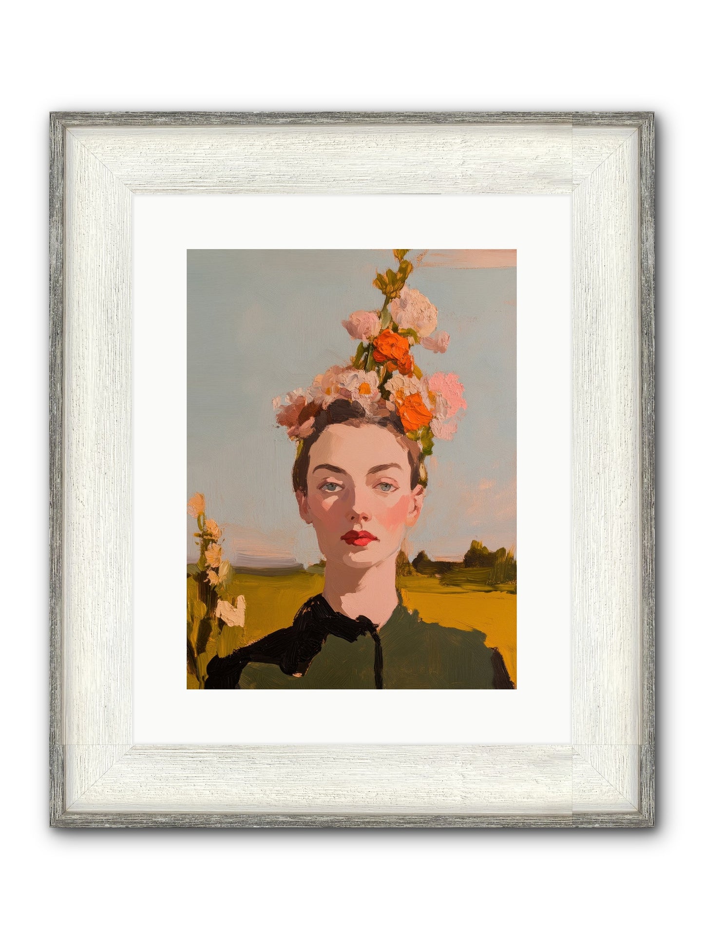 Intuitive Maverick Framed Print - Driftwood White 12x16