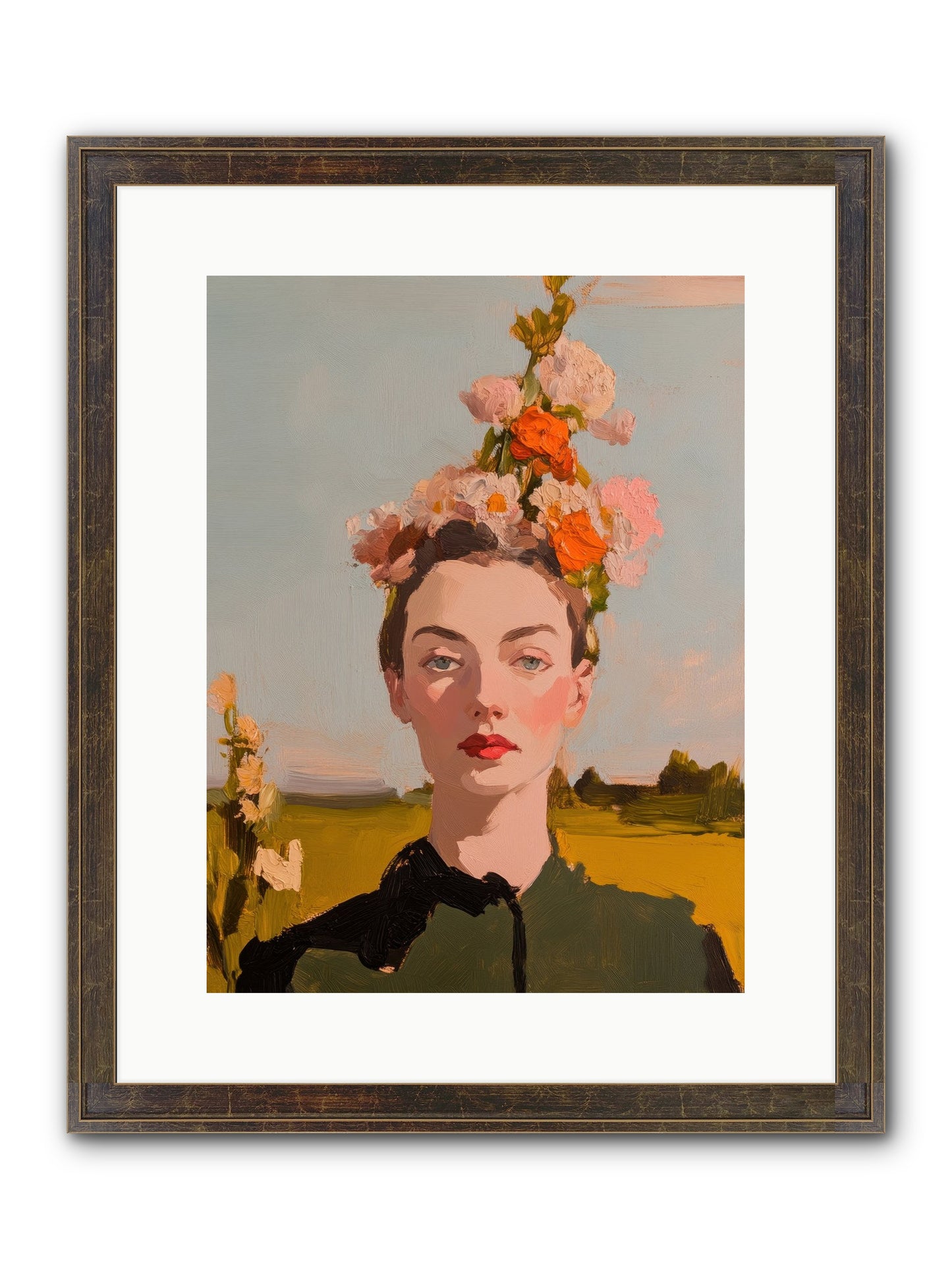 Intuitive Maverick Framed Print - Slimwoods Black/Gold 12x16