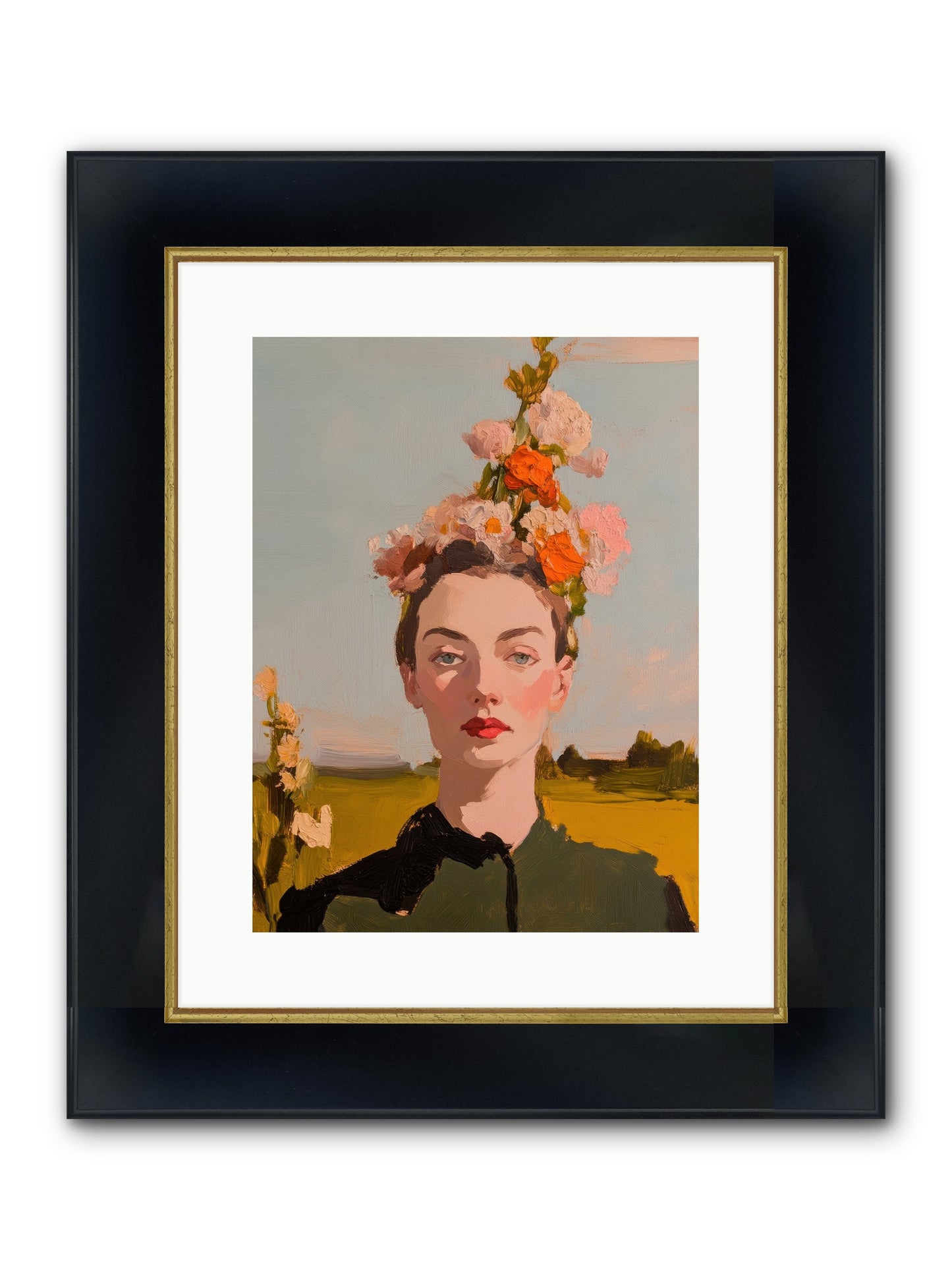 Intuitive Maverick Framed Print - Wide Black w/Gold 12x16