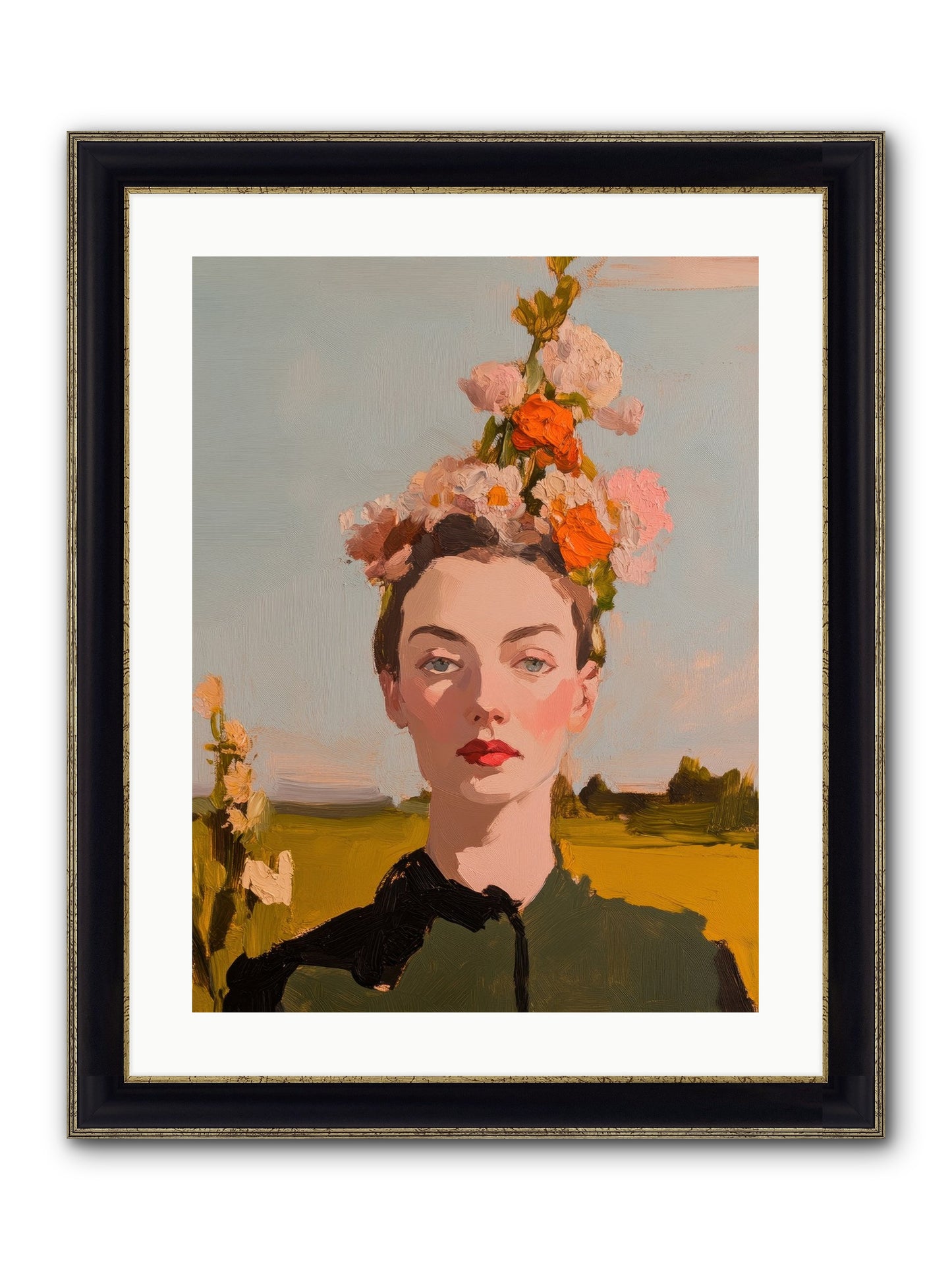 Intuitive Maverick Framed Print - Black & Gold 18x24