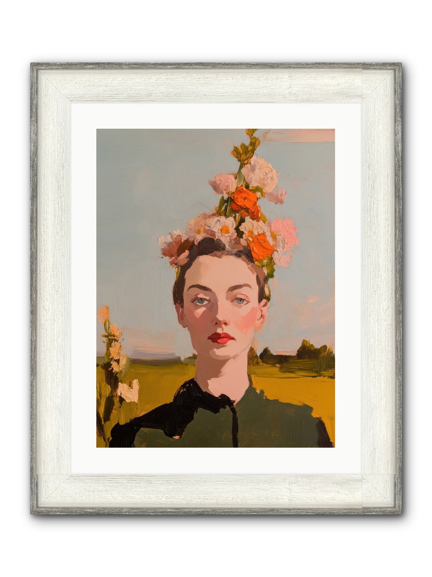 Intuitive Maverick Framed Print - Driftwood White 18x24