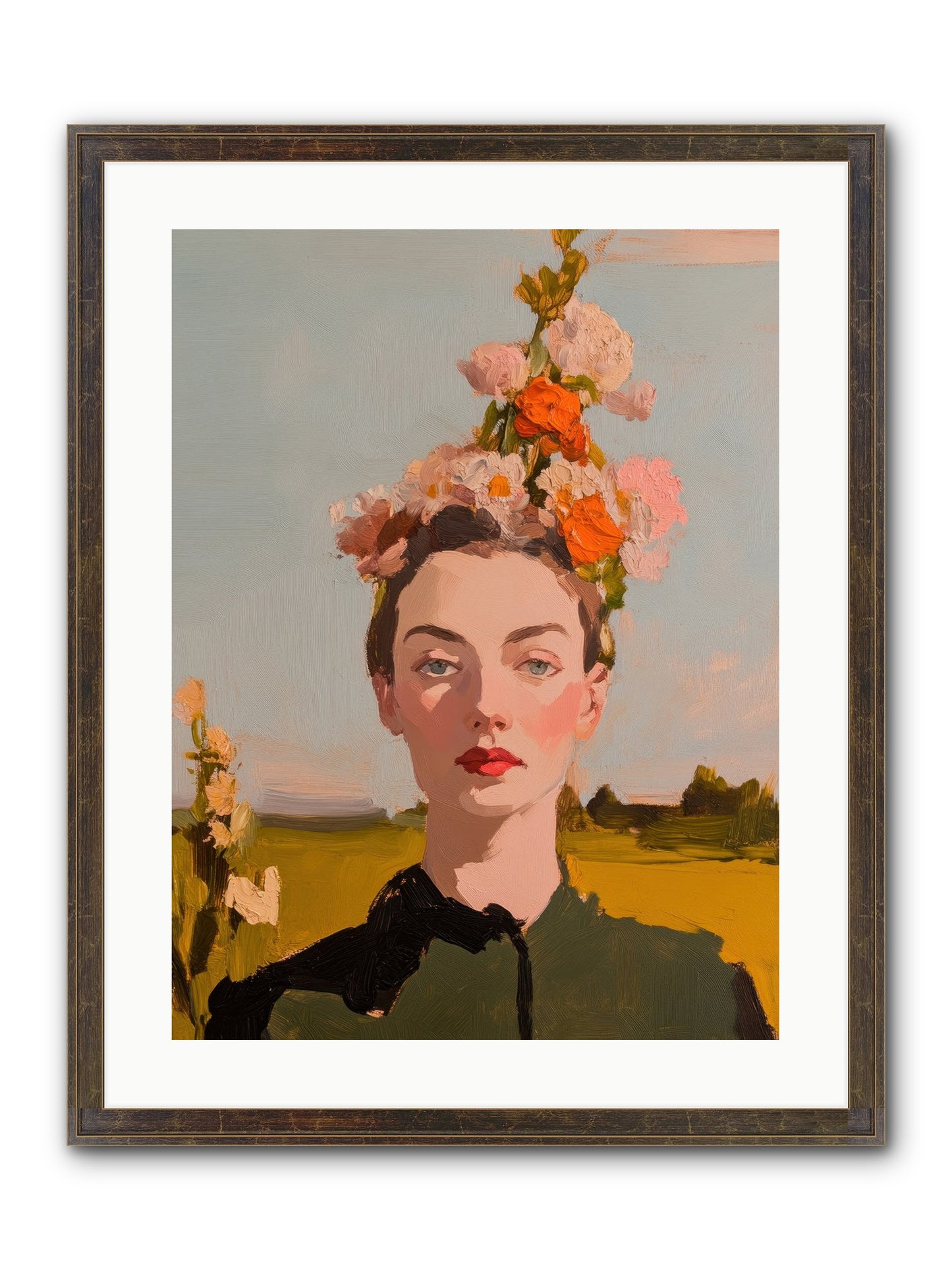 Intuitive Maverick Framed Print - Slimwoods Black/Gold 18x24