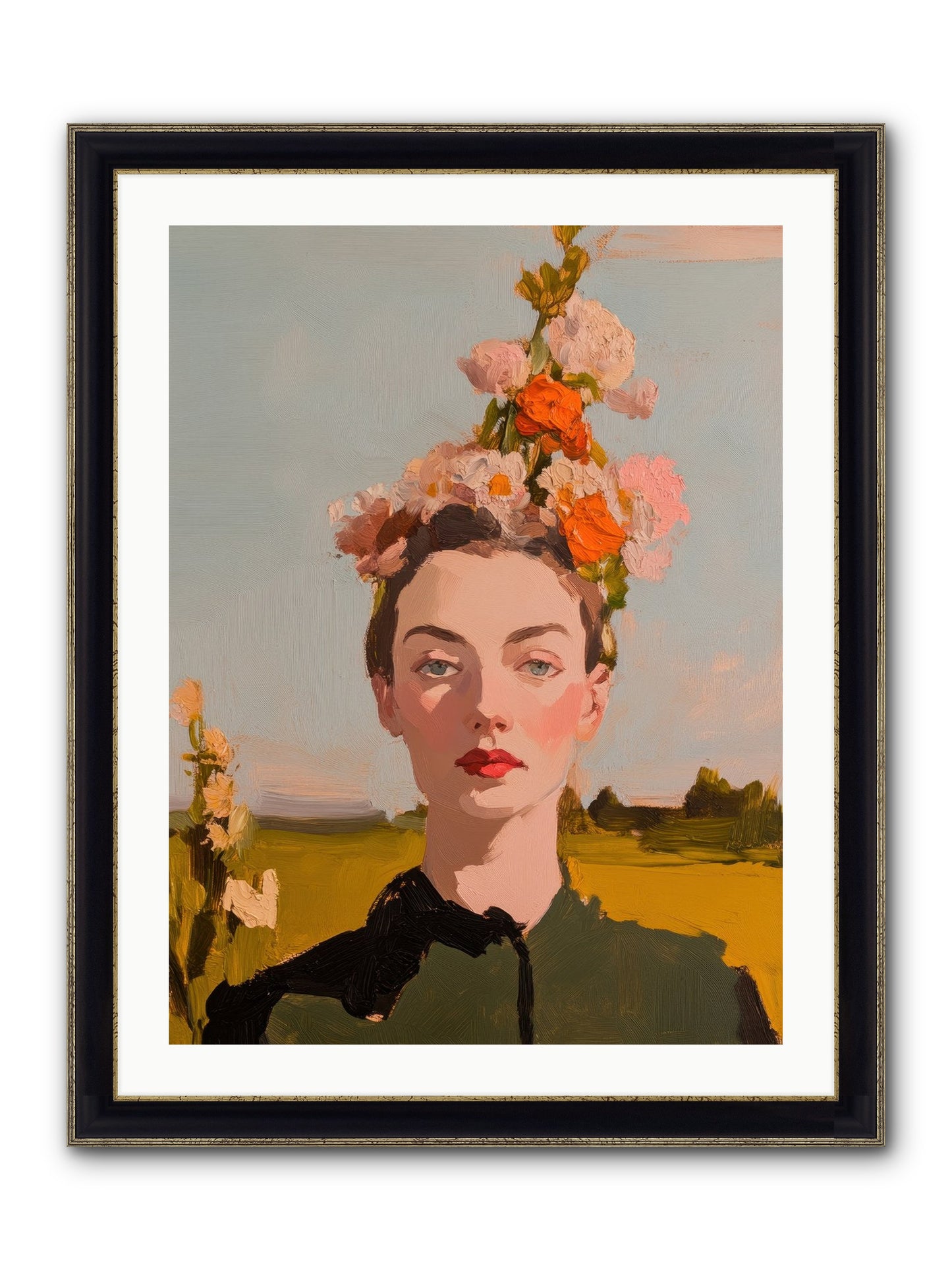 Intuitive Maverick Framed Print - Black & Gold 24x32
