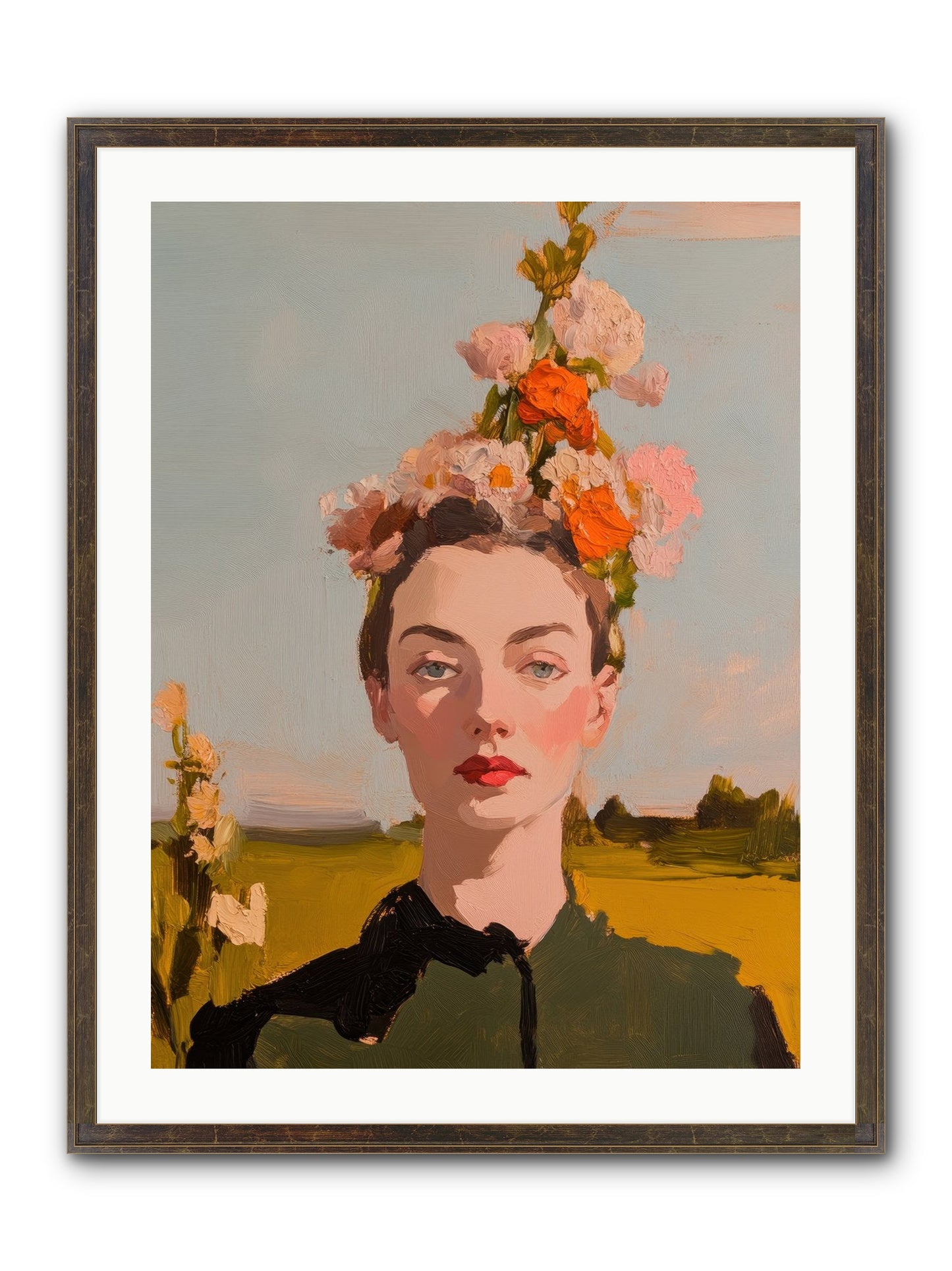 Intuitive Maverick Framed Print - Slimwoods Black/Gold 24x32