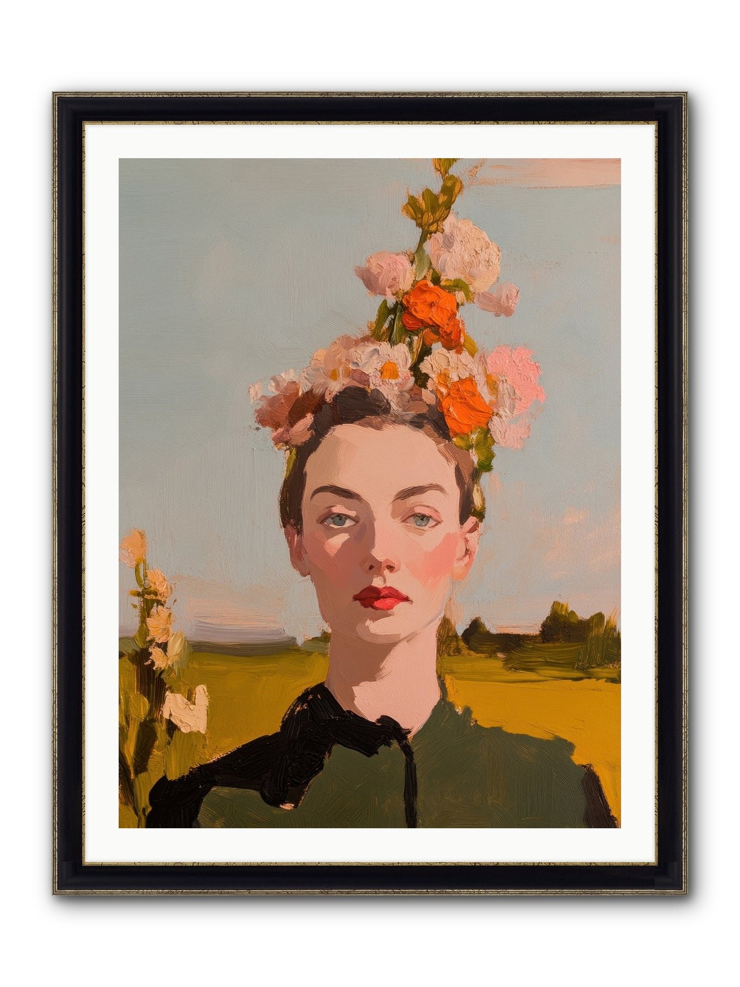 Intuitive Maverick Framed Print - Black & Gold 30x40