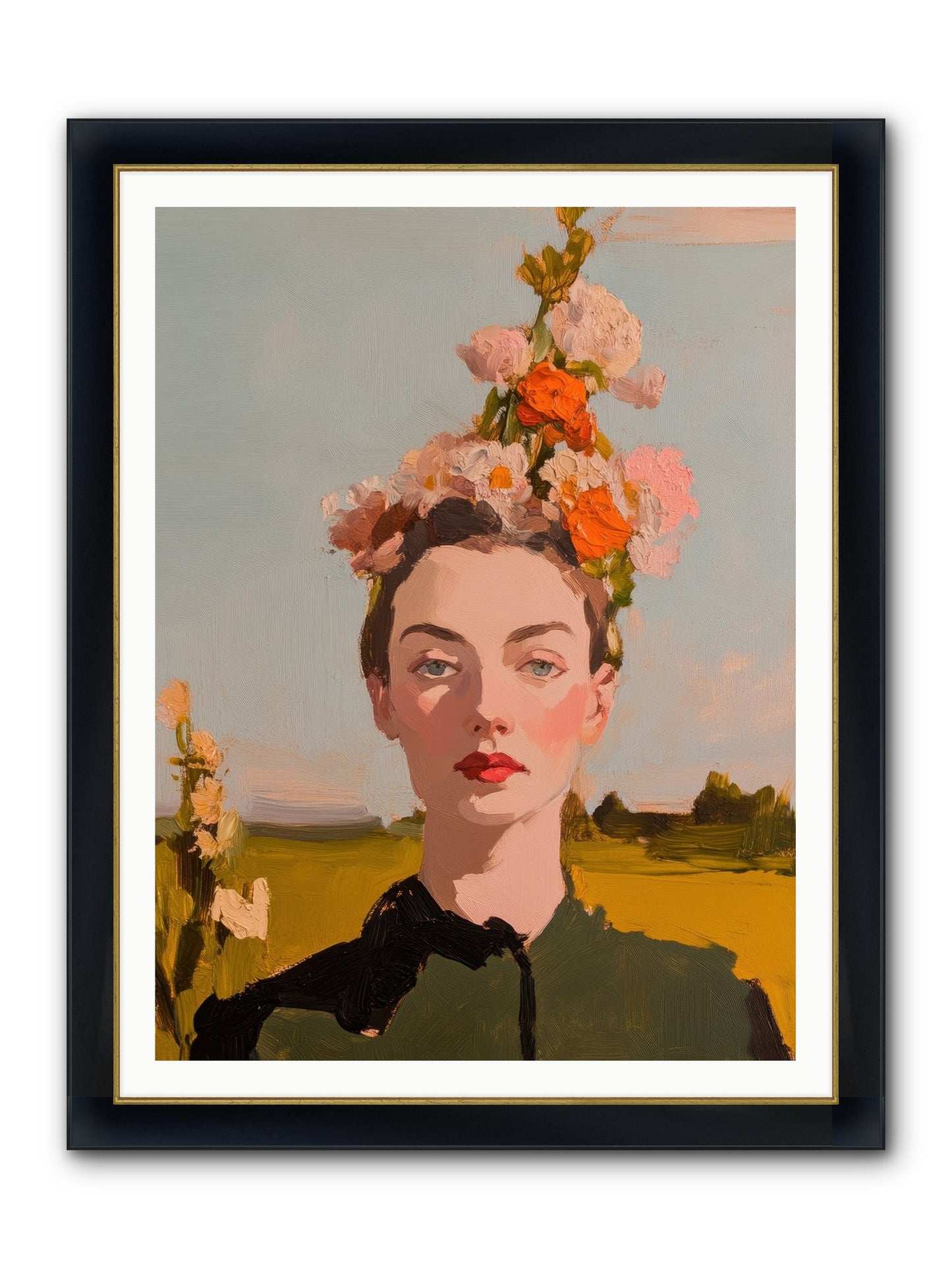 Intuitive Maverick Framed Print - Wide Black w/Gold 36x48
