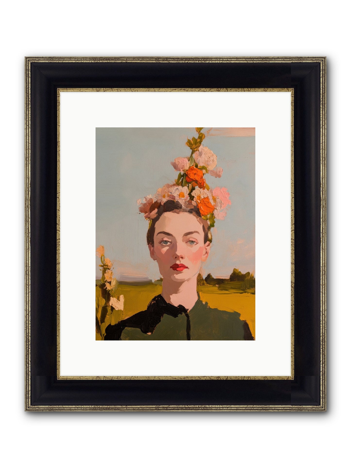 Intuitive Maverick Framed Print - Black & Gold 9x12