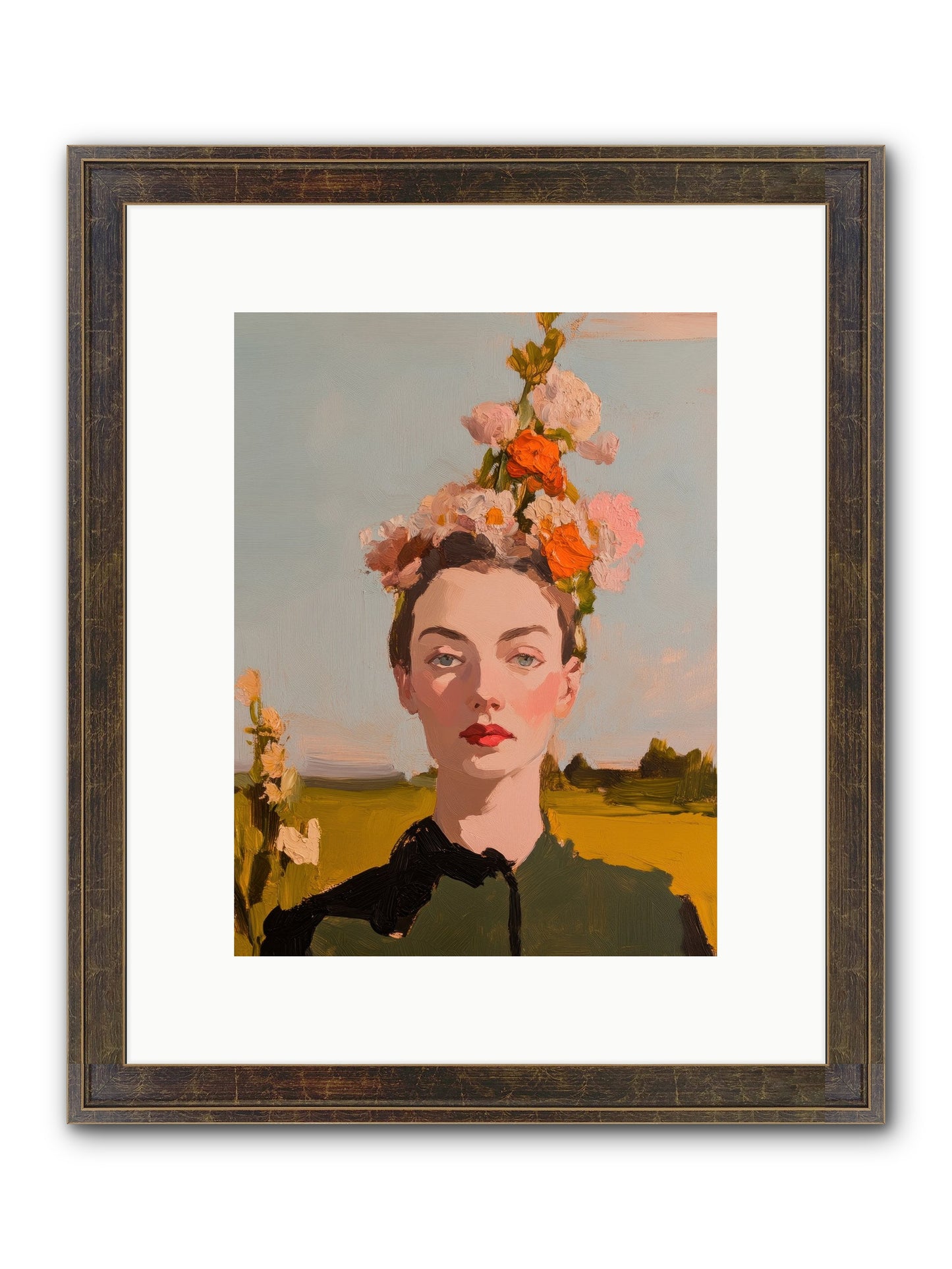 Intuitive Maverick Framed Print - Slimwoods Black/Gold 9x12