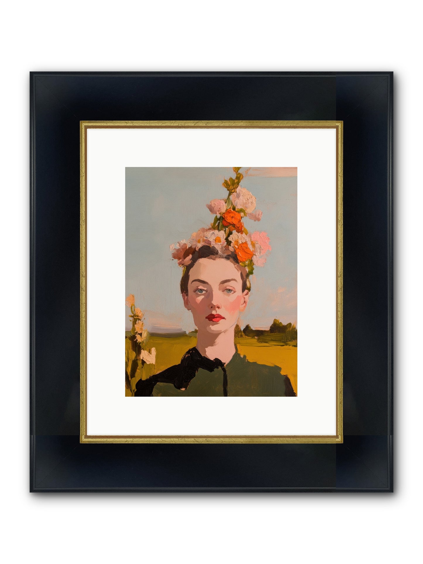Intuitive Maverick Framed Print - Wide Black w/Gold 9x12