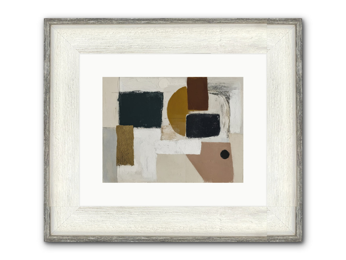 Invisible Thread Framed Print - Driftwood White 12x9