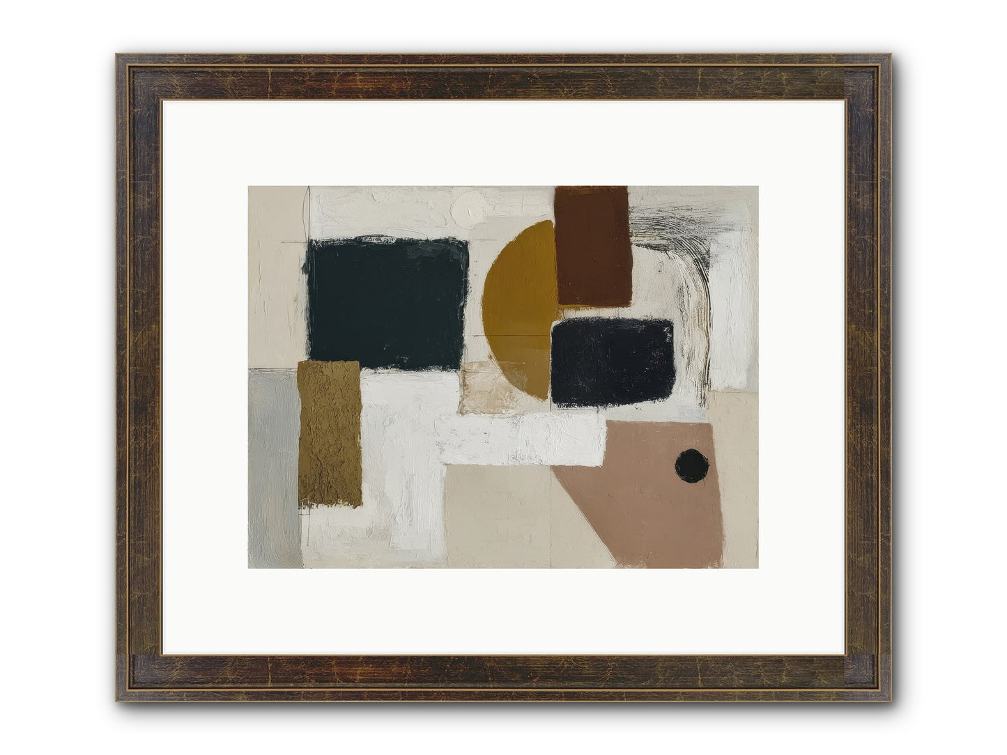 Invisible Thread Framed Print - Slimwoods Black/Gold 12x9