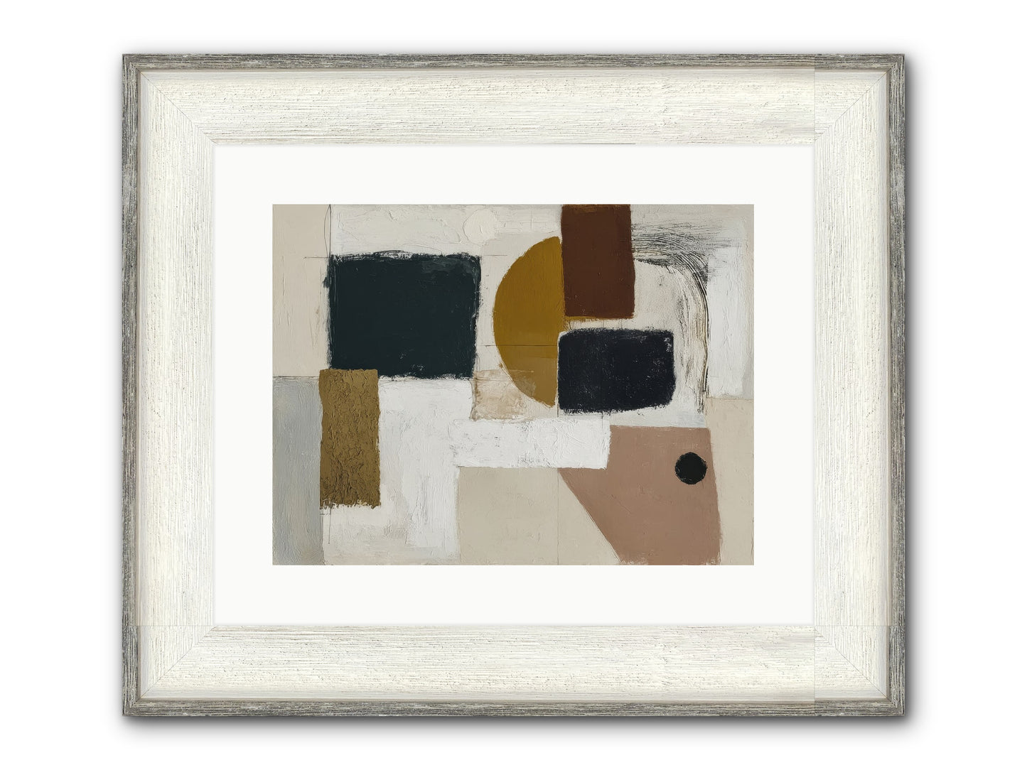 Invisible Thread Framed Print - Driftwood White 16x12